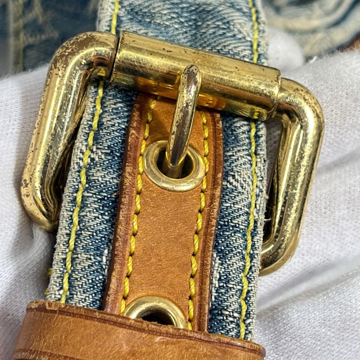 LV モノグラム デニム バムバッグ M95347