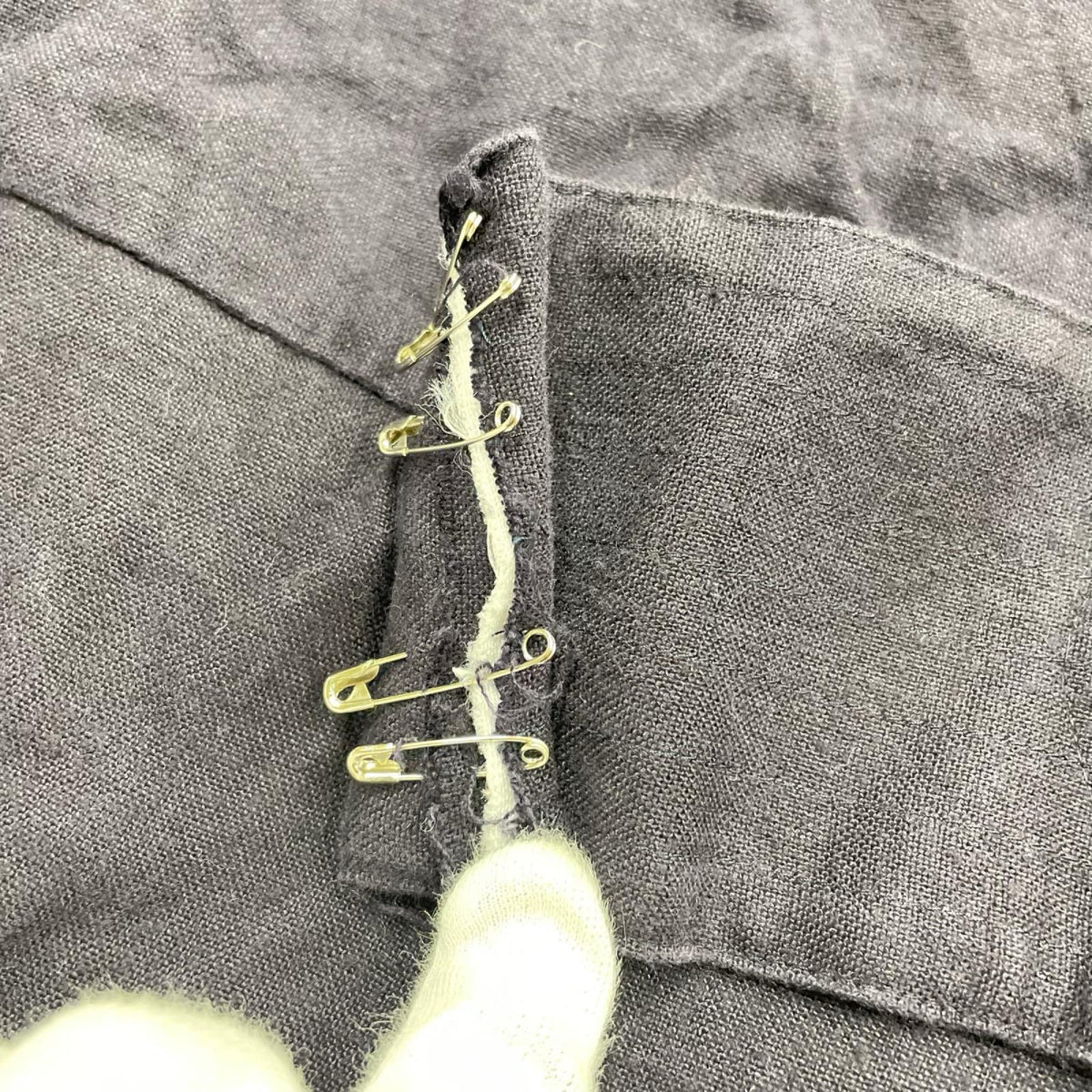サロペット MOI 17AW Cipka All in One 袖ﾚｰｽｱｯﾌﾟ ﾘﾈﾝｵｰﾙｲﾝﾜﾝ F ﾌﾞﾗｯｸ フリー