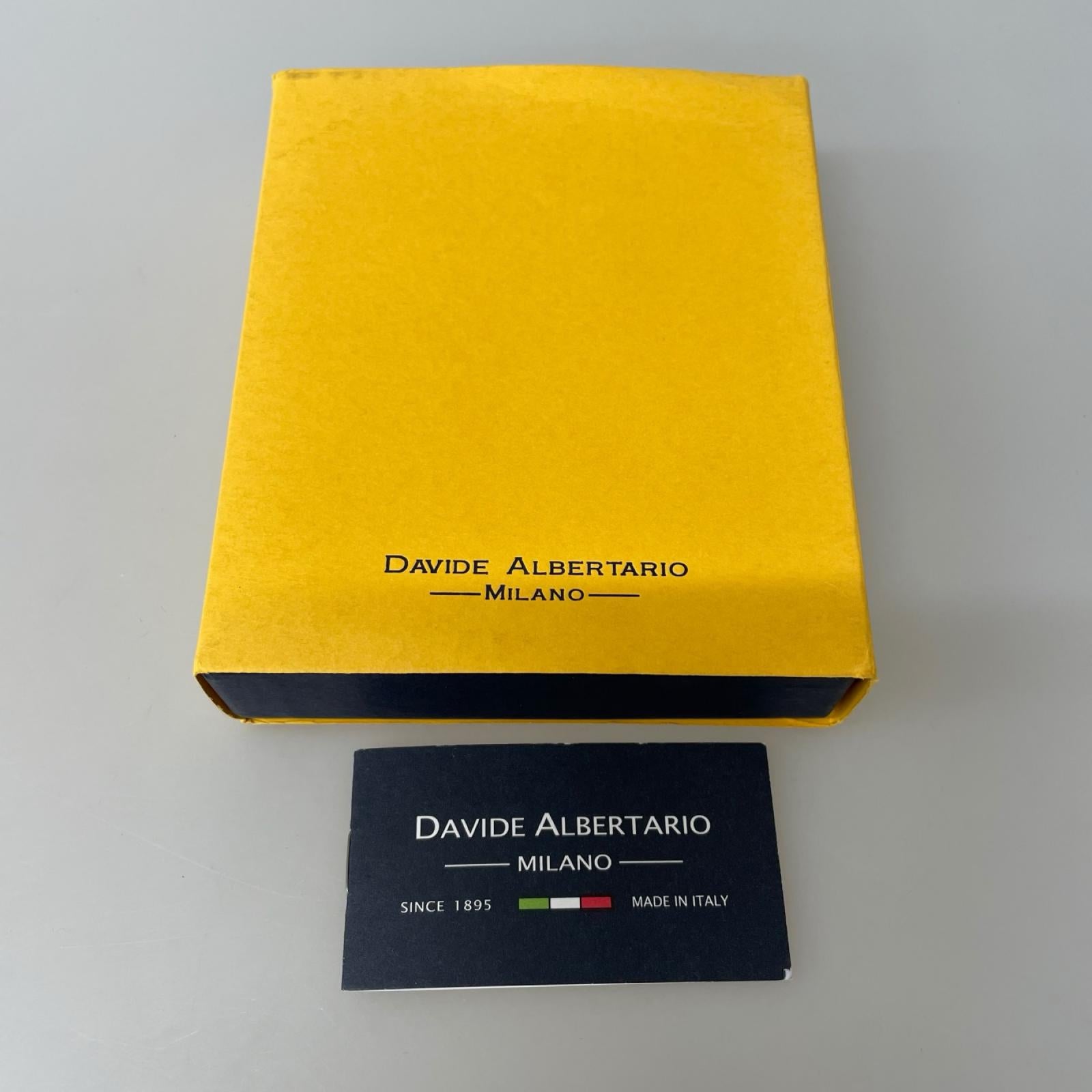 札入れ DAVIDE ALBERTARIO 二つ折り財布 札入れ ブラック