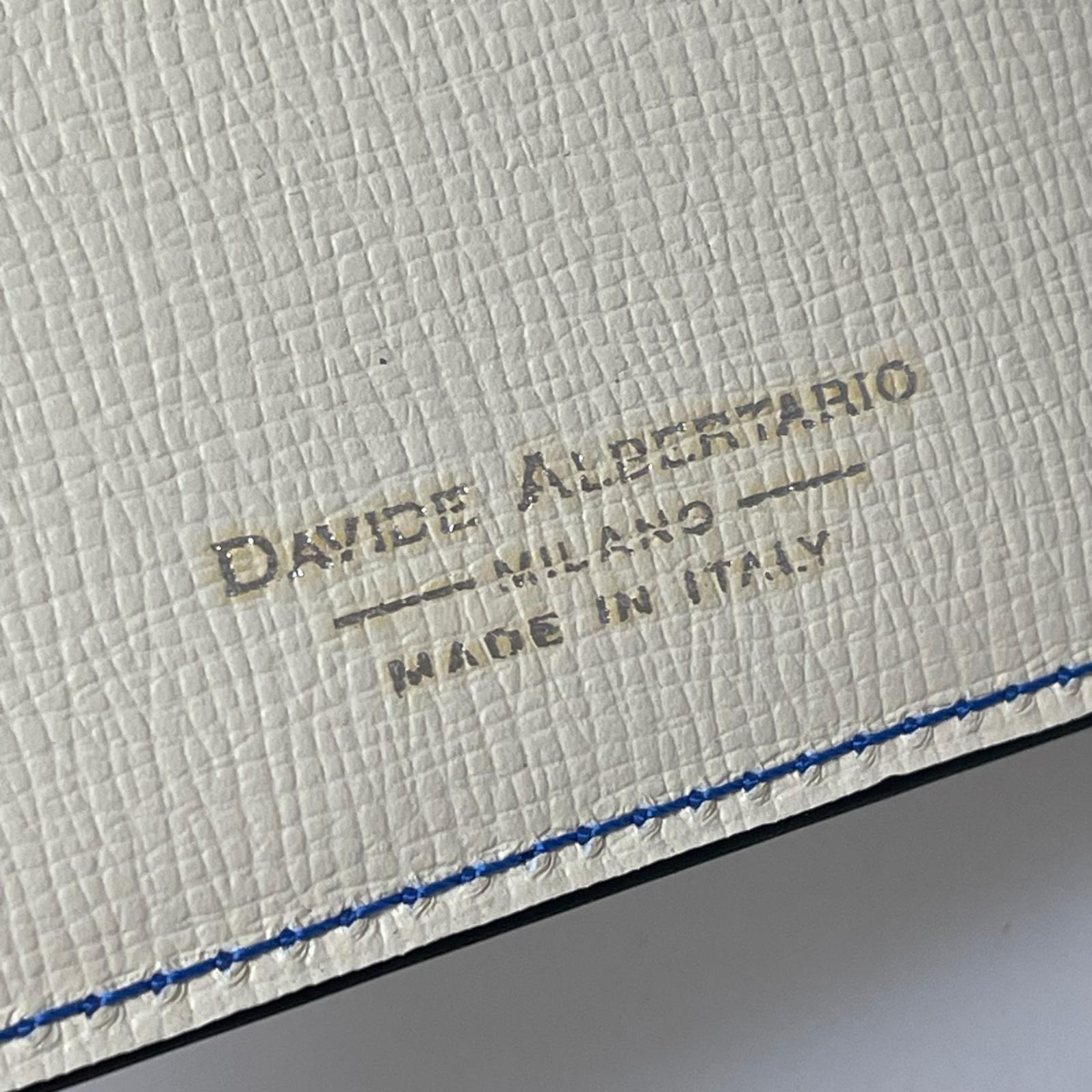 札入れ DAVIDE ALBERTARIO 二つ折り財布 札入れ ブラック