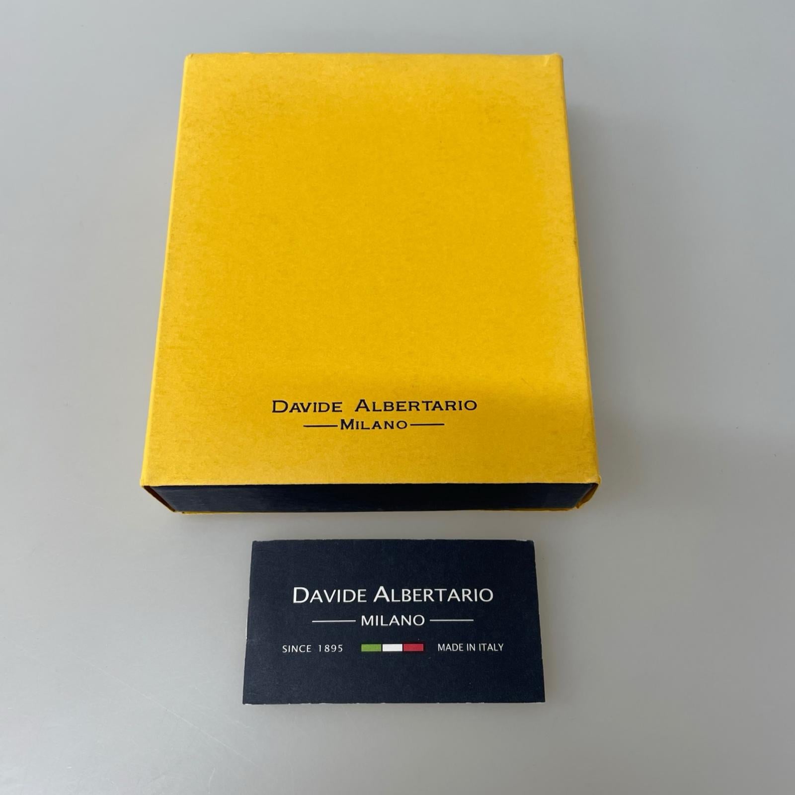 札入れ DAVIDE ALBERTARIO 二つ折り財布 札入れ ブラック