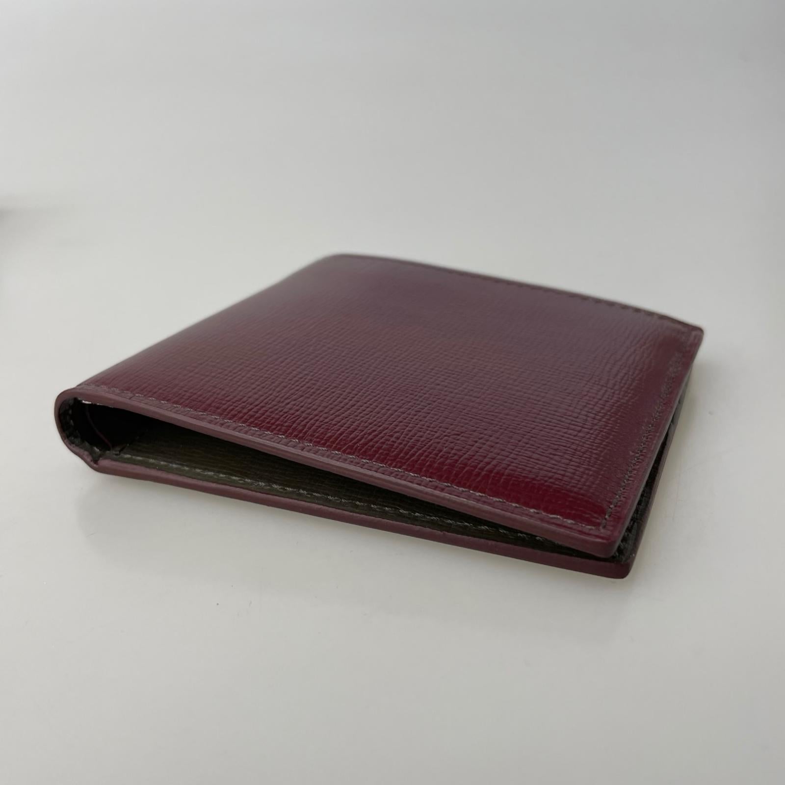 札入れ DAVIDE ALBERTARIO 二つ折り財布 札入れ レッド