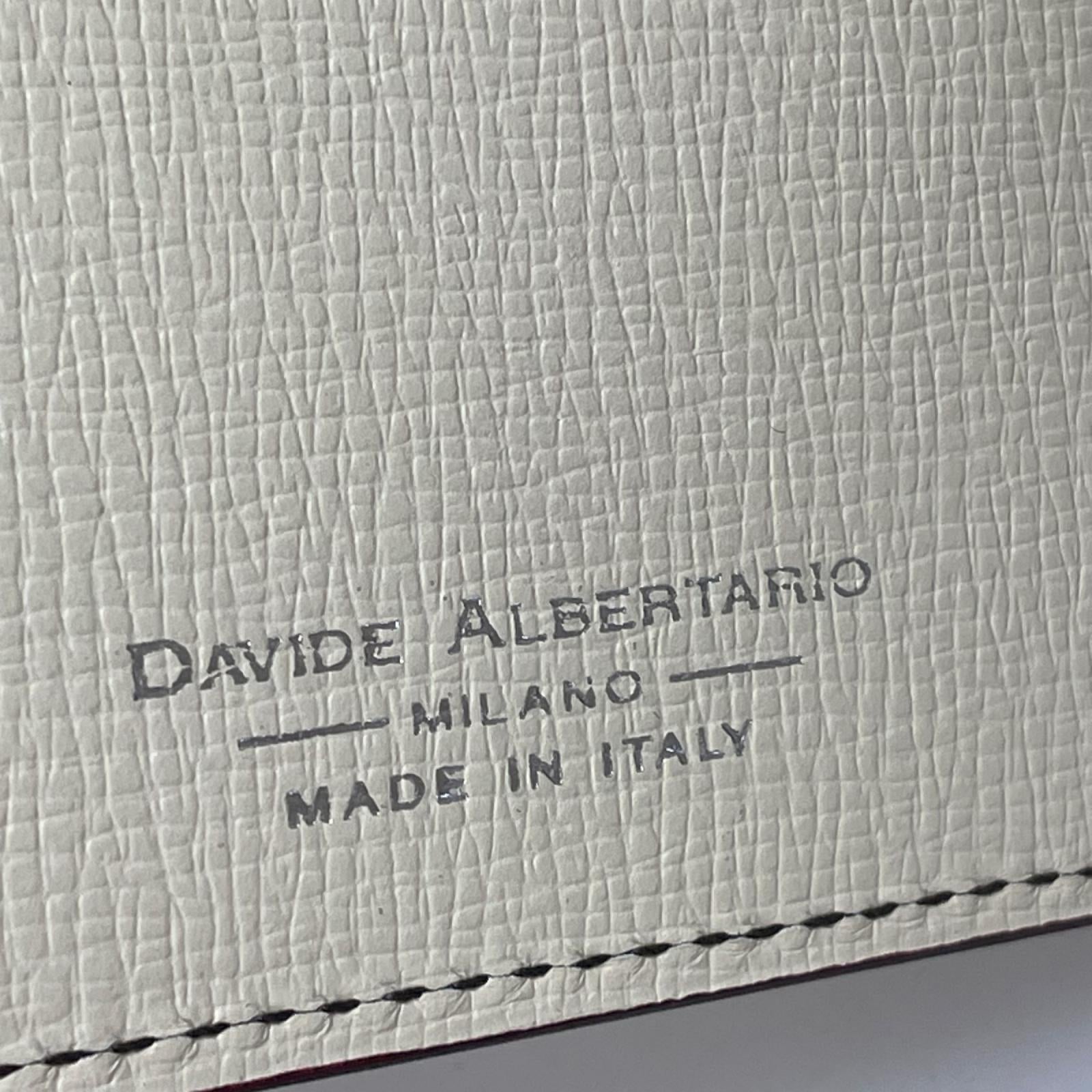 札入れ DAVIDE ALBERTARIO 二つ折り財布 札入れ レッド