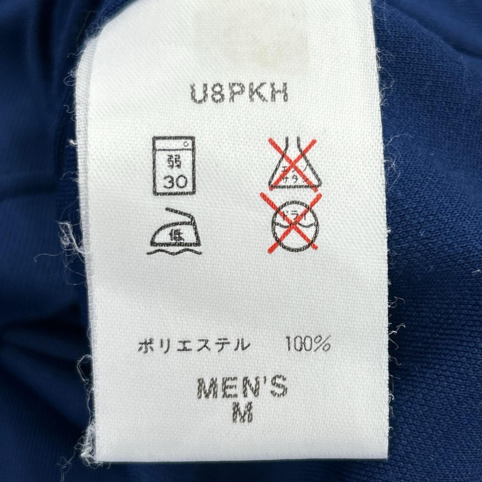 半袖Ｔシャツ 90s UK製 W杯 ｲﾀﾘｱ代表ﾌﾟﾗｸﾃｨｽTee 紺 M ブルー
