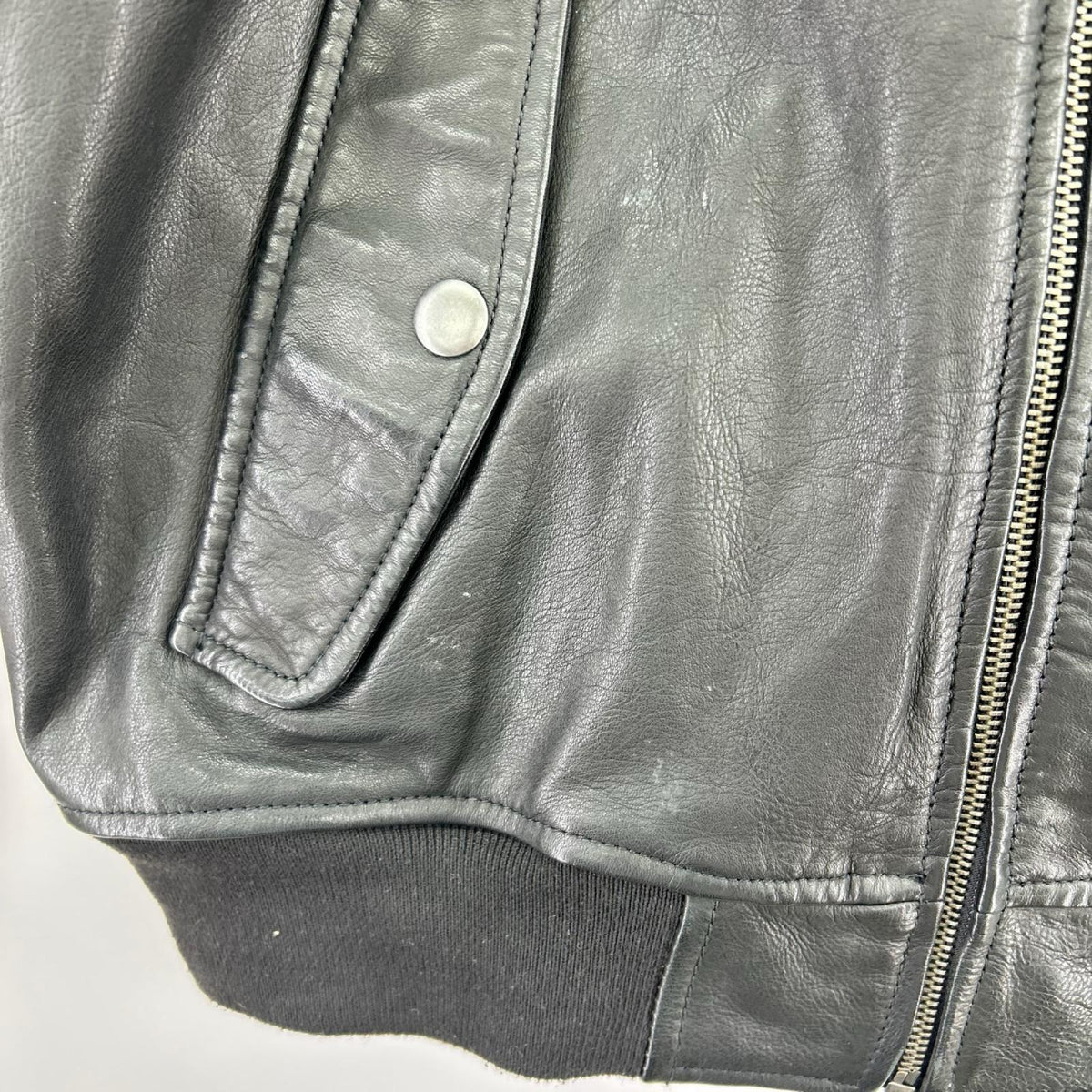 レザージャケット 牛ﾚｻﾞｰ 黒（M） M ブラック