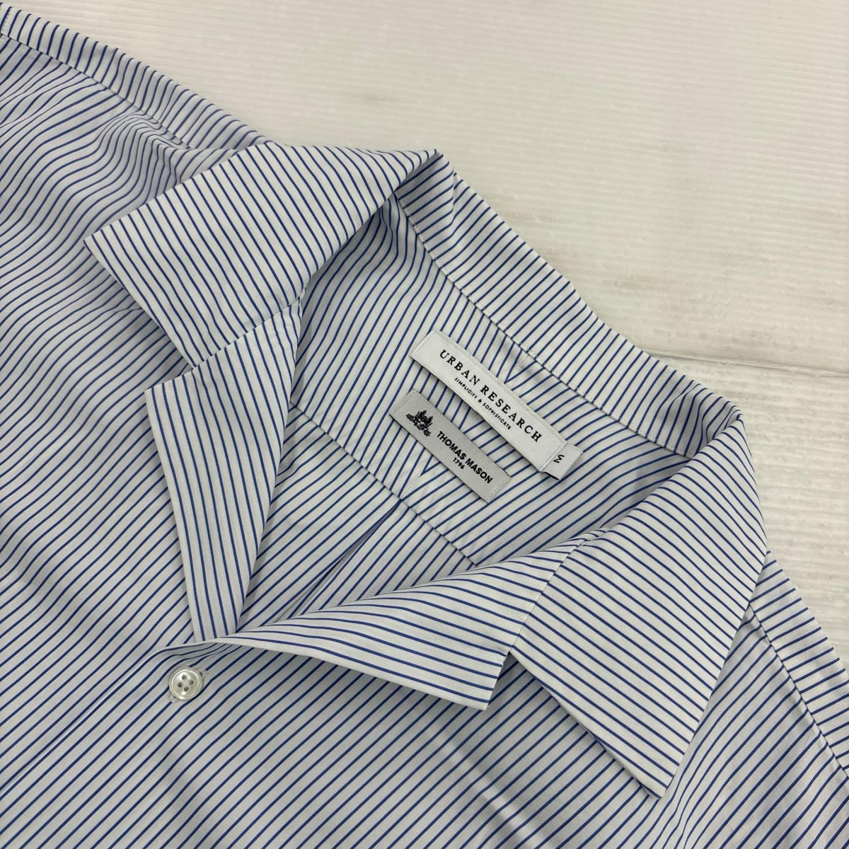半袖シャツ THOMAS MASON ｽﾄﾗｲﾌﾟ M