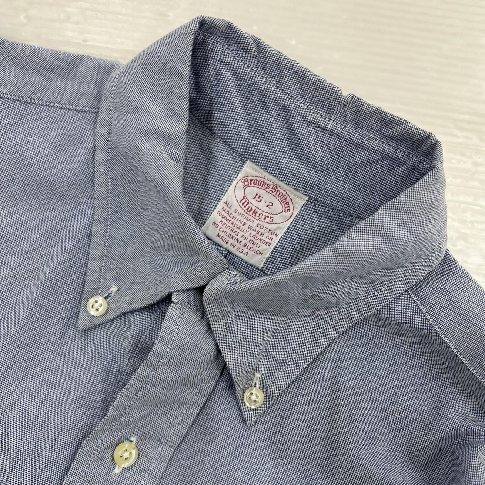 長袖シャツ USA製 80s~90s Makers BDｼｬﾂ ﾗｲﾄﾌﾞﾙｰ