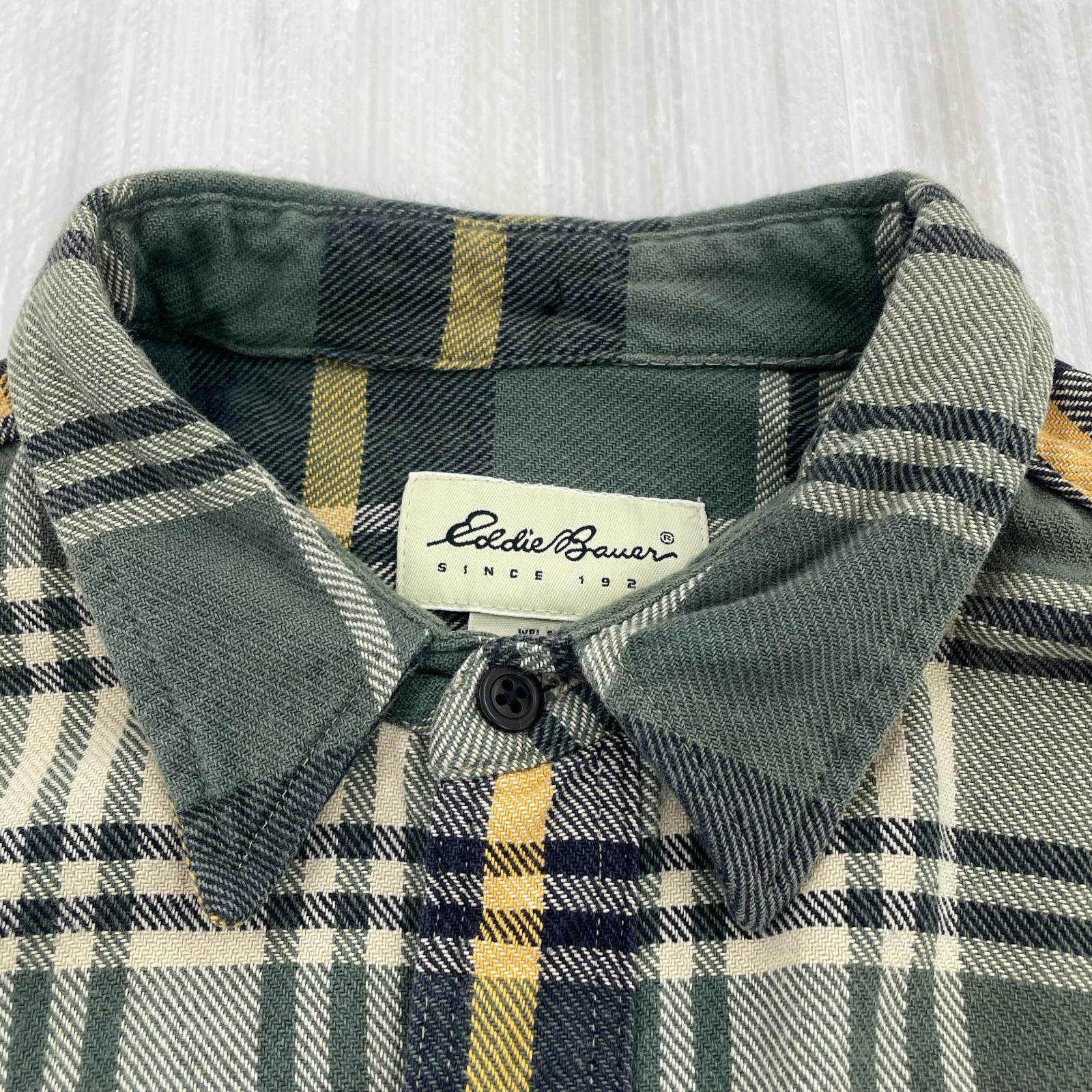長袖シャツ Eddie Bauer ﾈﾙｼｬﾂ ｸﾞﾘｰﾝ (L) L グリーン