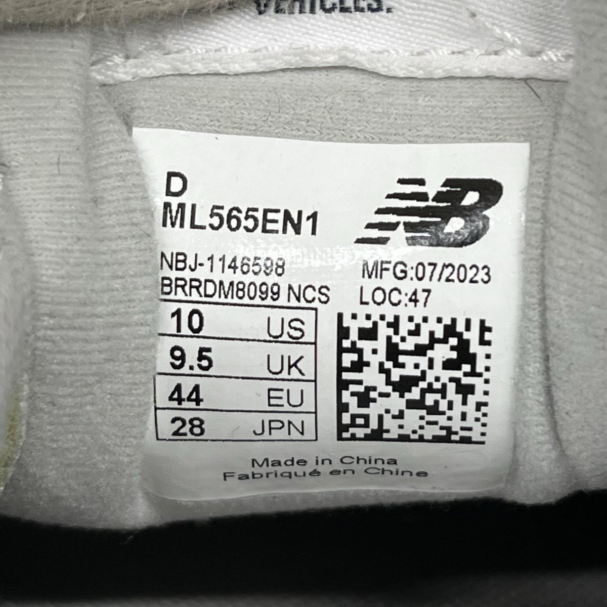 スニーカー new balance ML565EN1 NBJ-1146598 28cm 28cm (US10 UK9 1/2 EU46)