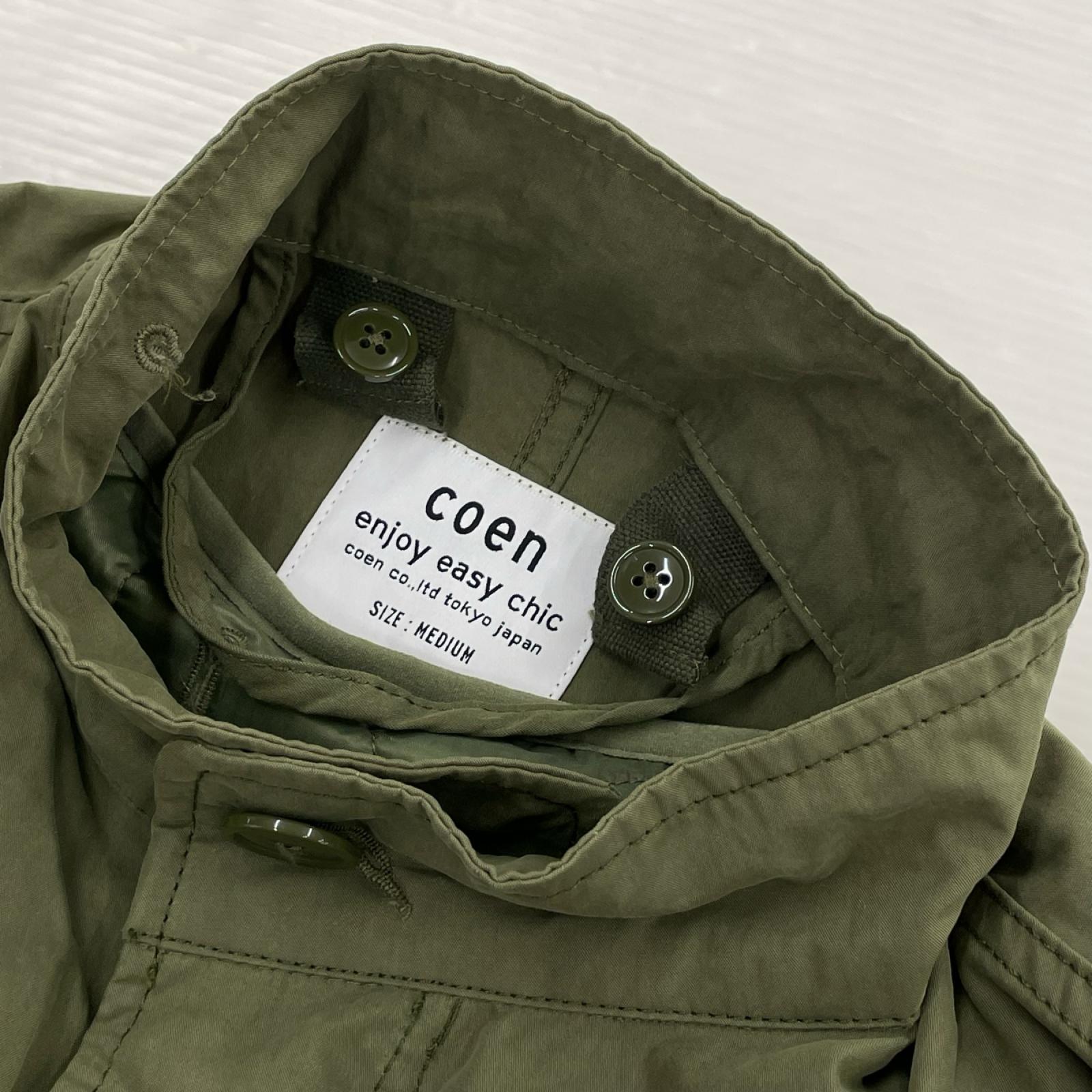 ミリタリージャケット COEN ビッグシルエット3WAYモッズコート(M-65) M カーキ