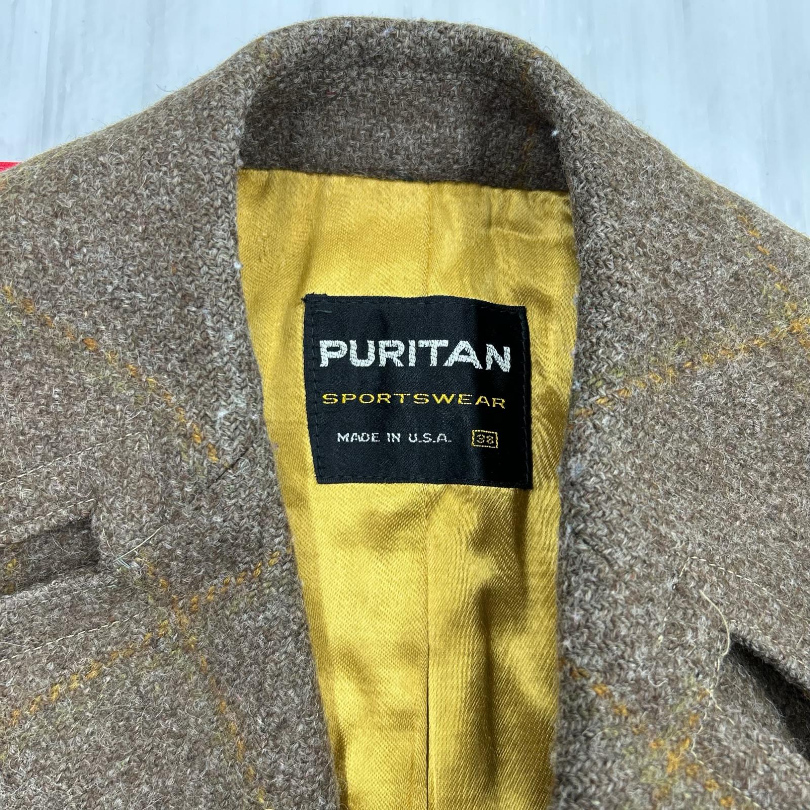 ジャケット PURITAN USA製 ｳｰﾙｼﾞｬｹｯﾄ　60s 38 ブラウン