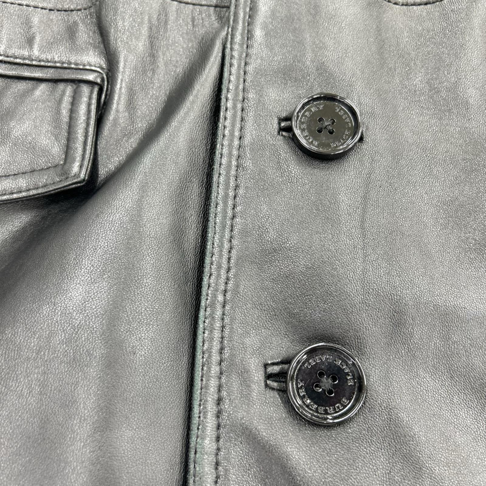 ジャケット ﾗﾑﾚｻﾞｰﾄﾚﾝﾁｺｰﾄ 黒 (M) M ブラック