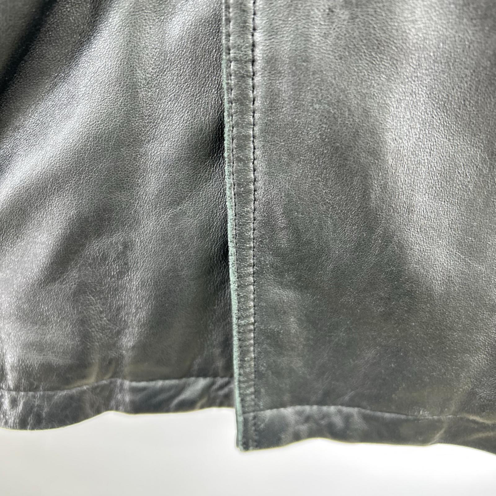 ジャケット ﾗﾑﾚｻﾞｰﾄﾚﾝﾁｺｰﾄ 黒 (M) M ブラック