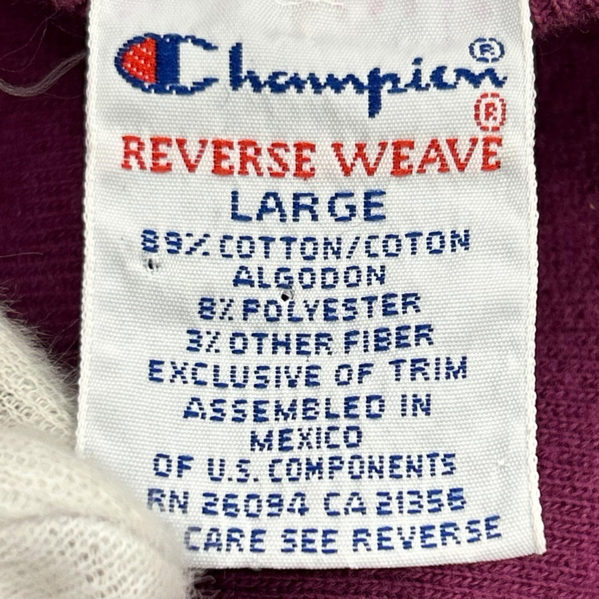 スウェット REVERSE WEAVE 紫 (L) L パープル