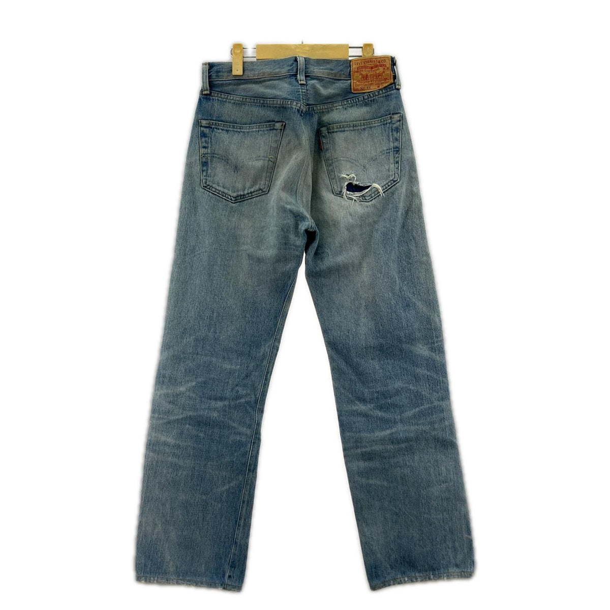 デニムパンツ LEVI'S VINTAGE CLOTHING 1955ﾓﾃﾞﾙ 501XX ｸﾗｯｼｭ ﾘﾍﾟｱ加工ﾃﾞﾆﾑﾊﾟﾝﾂ 28 ブルー