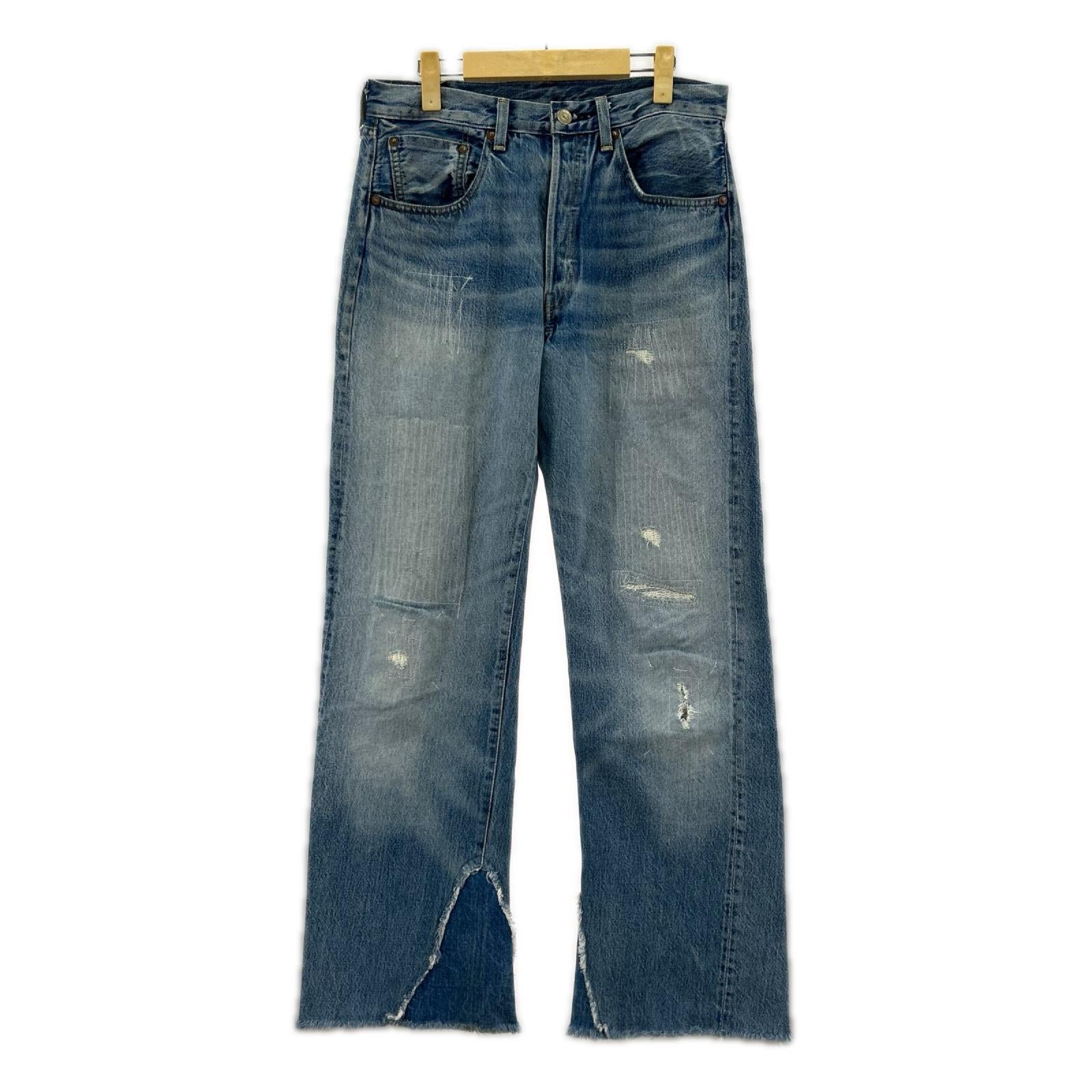 デニムパンツ LEVI'S VINTAGE CLOTHING 1955ﾓﾃﾞﾙ 501XX ﾘﾍﾟｱ加工ﾃﾞﾆﾑ 28 ブルー
