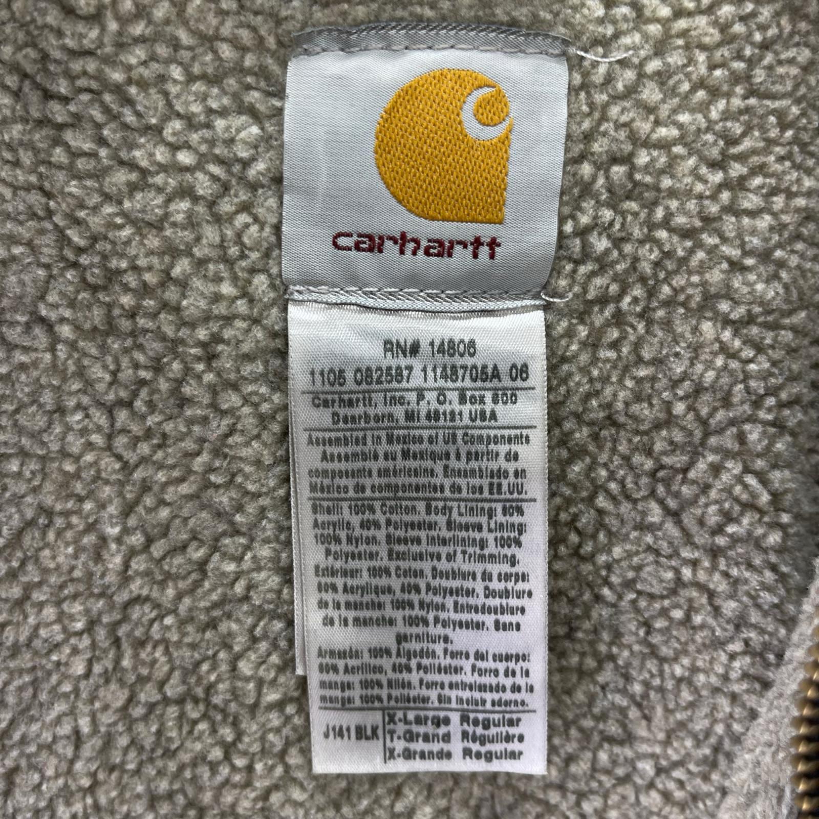ジャケット Carhartt ﾎﾞｱﾗｲﾅｰ ｼｴﾗｼﾞｬｹｯﾄ ﾌｪｰﾄﾞﾌﾞﾗｯｸ (XL) ブラック