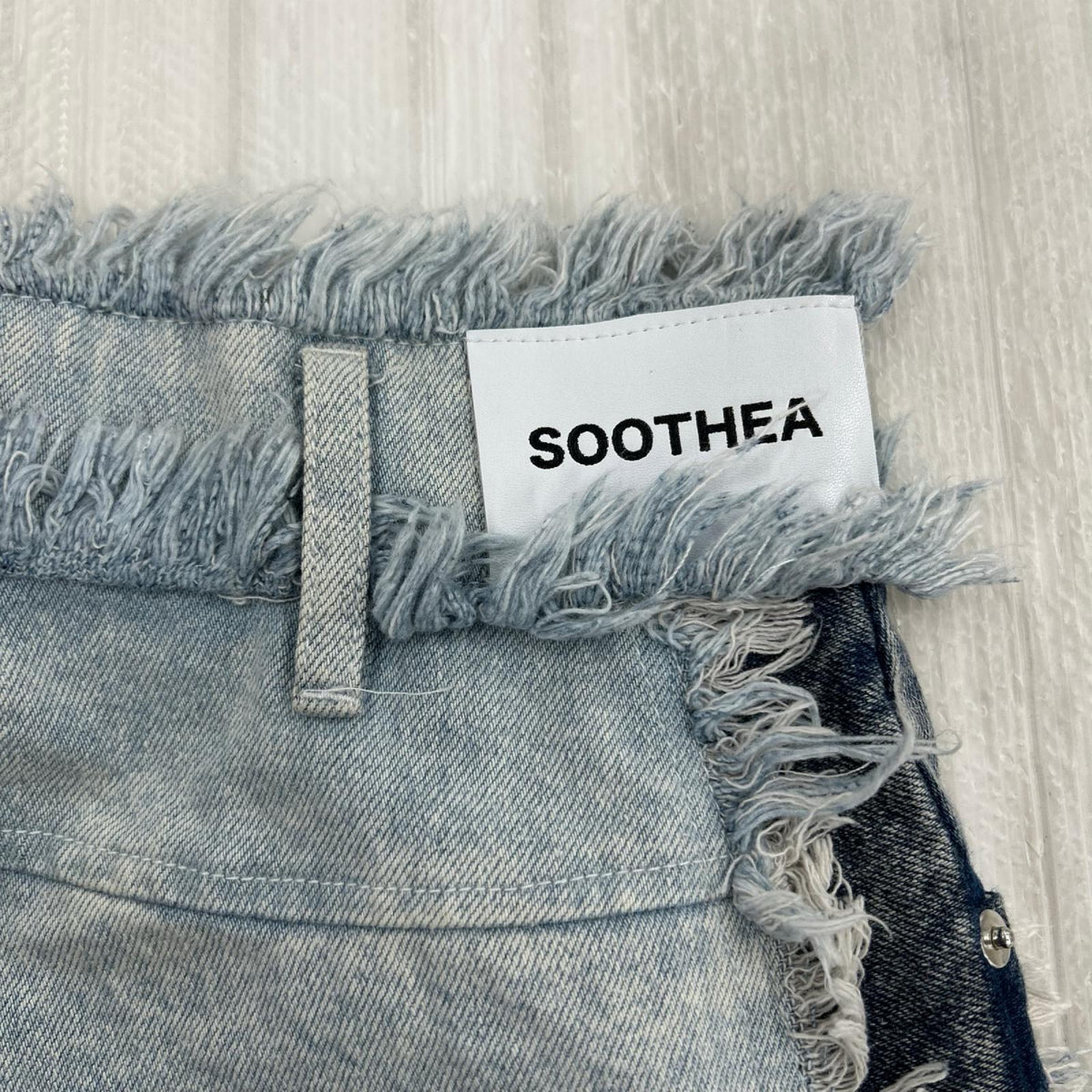 デニムパンツ SOOTHEA Fringe Contrast Denim M