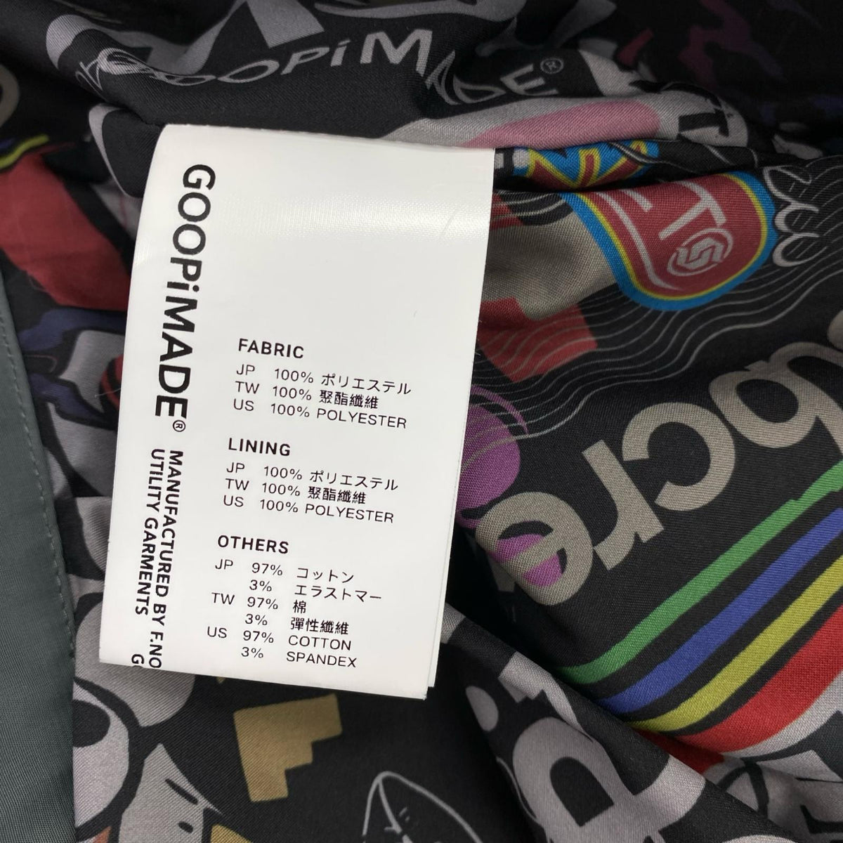ジャケット GOOPi MADE×subcrew ﾅｲﾛﾝｼﾞｬｹｯﾄ ｸﾞﾚｰ グレー