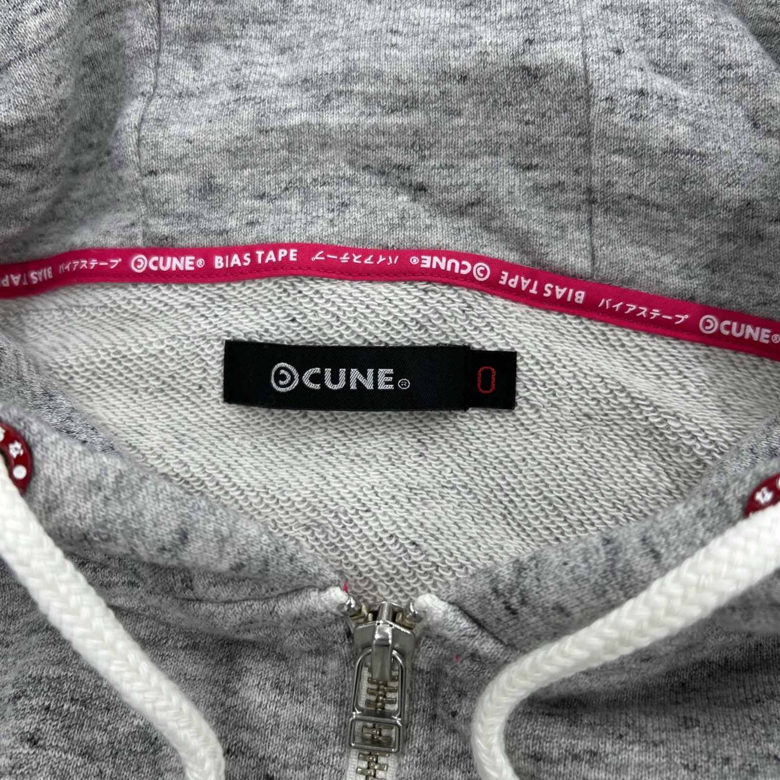 パーカー CUNE 女性の耳付きﾜｲﾄﾞｼﾞｯﾌﾟﾊﾟｰｶｰ 0 ｸﾞﾚｰ 0 グレー