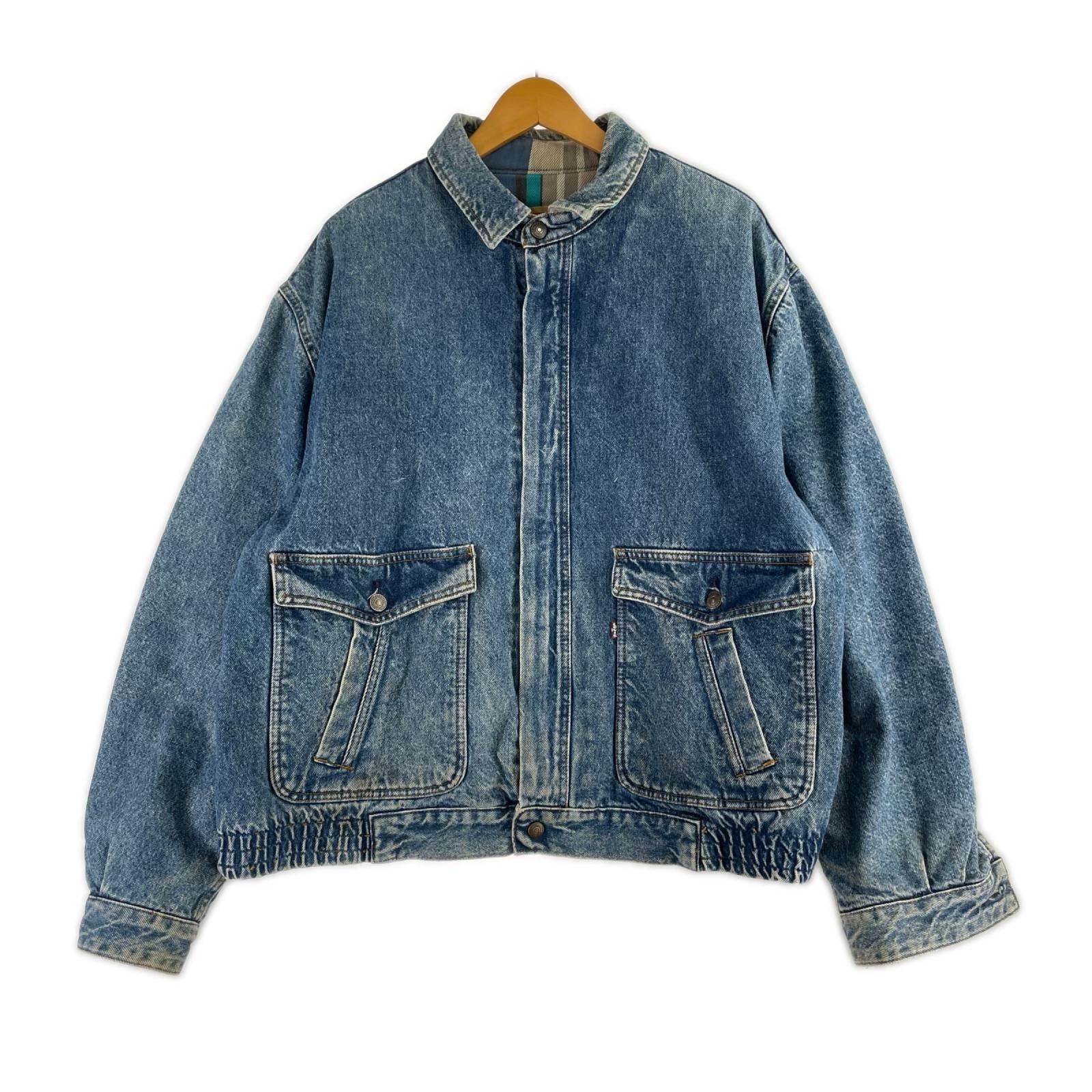 デニムジャケット 80～90S ﾒｷｼｺ製 A-2TYPE ﾃﾞﾆﾑﾌﾞﾙｿﾞﾝ (L) L ブルー
