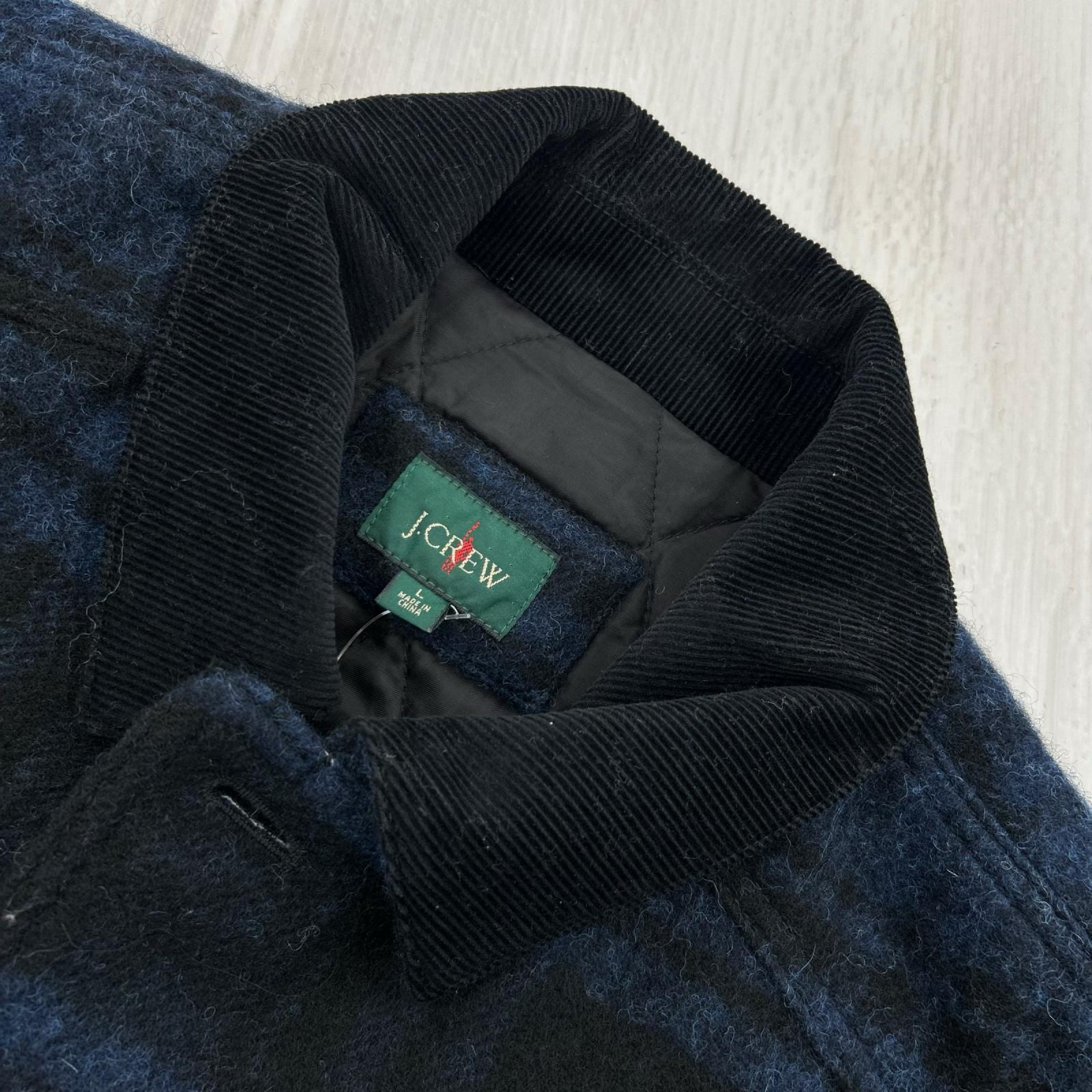 ジャケット Barn Jacket MOON社 ｳｰﾙ ﾁｪｯｸ 紺黒 (L) L