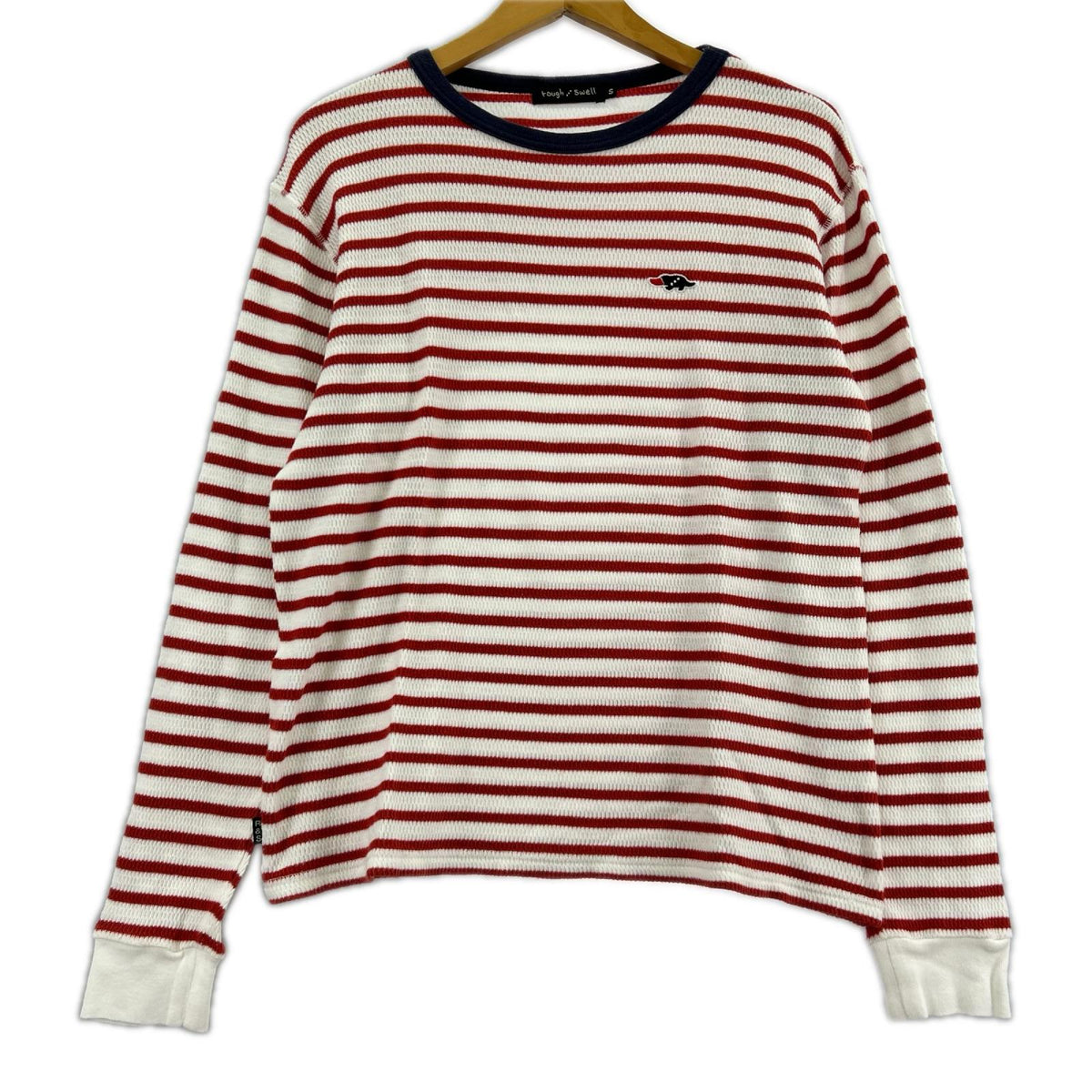 長袖Ｔシャツ rough&swell ﾎﾞｰﾀﾞｰ 赤白 (S) S