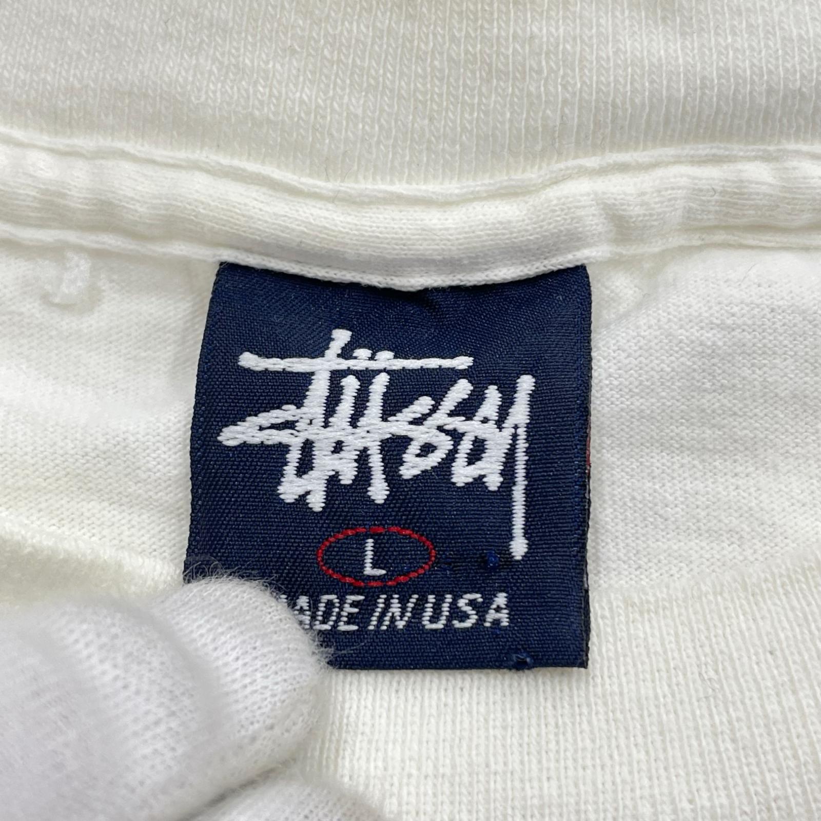 半袖Ｔシャツ 紺ﾀｸﾞ/USA製/Sﾛｺﾞ/ｻｲｽﾞL L ホワイト