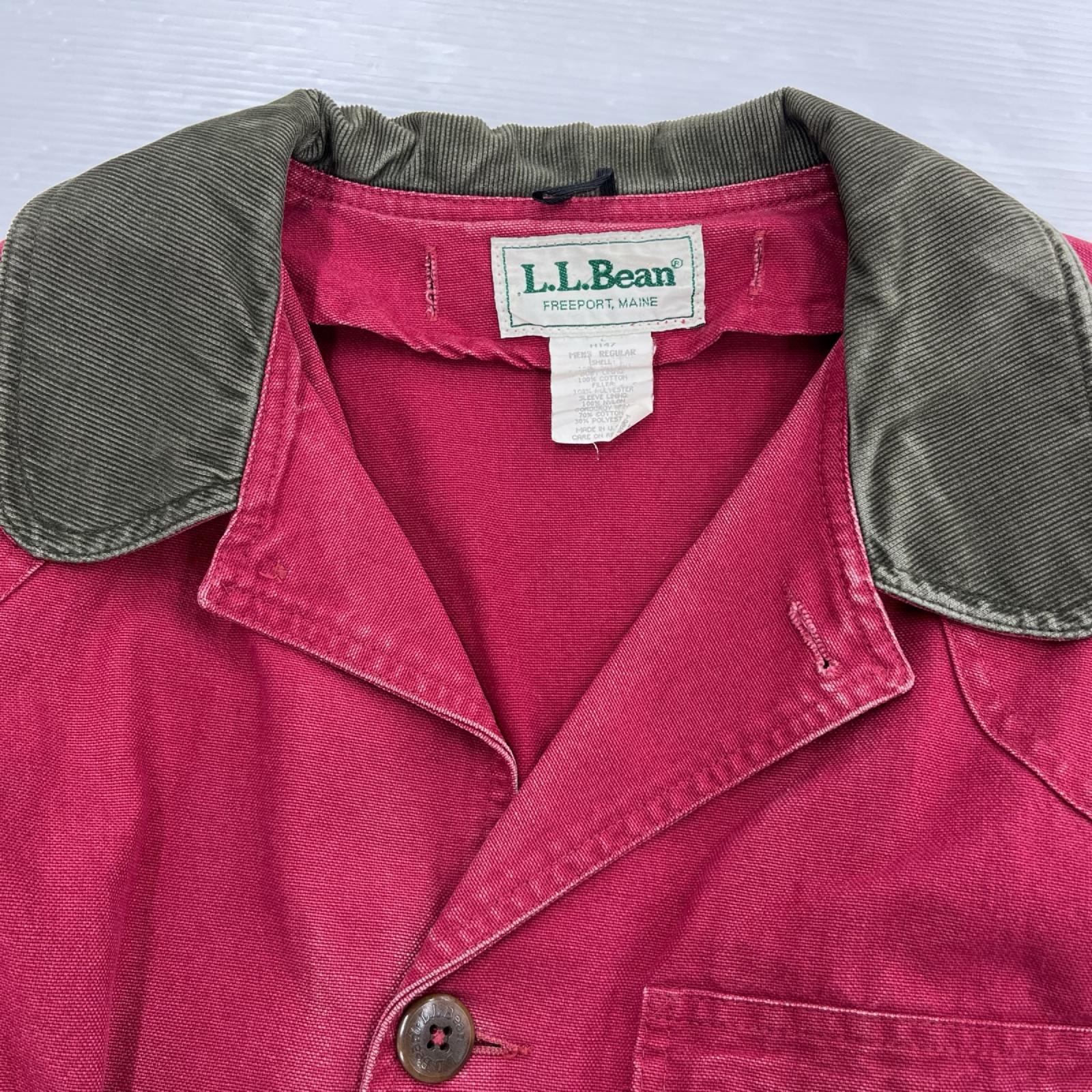 ジャケット USA製/ﾀﾞｯｸﾊﾝﾃｨﾝｸﾞｼﾞｬｹｯﾄ L レッド