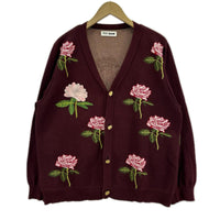 カーディガン 22AW Rose Jacquard Knit Cardigan（L） L