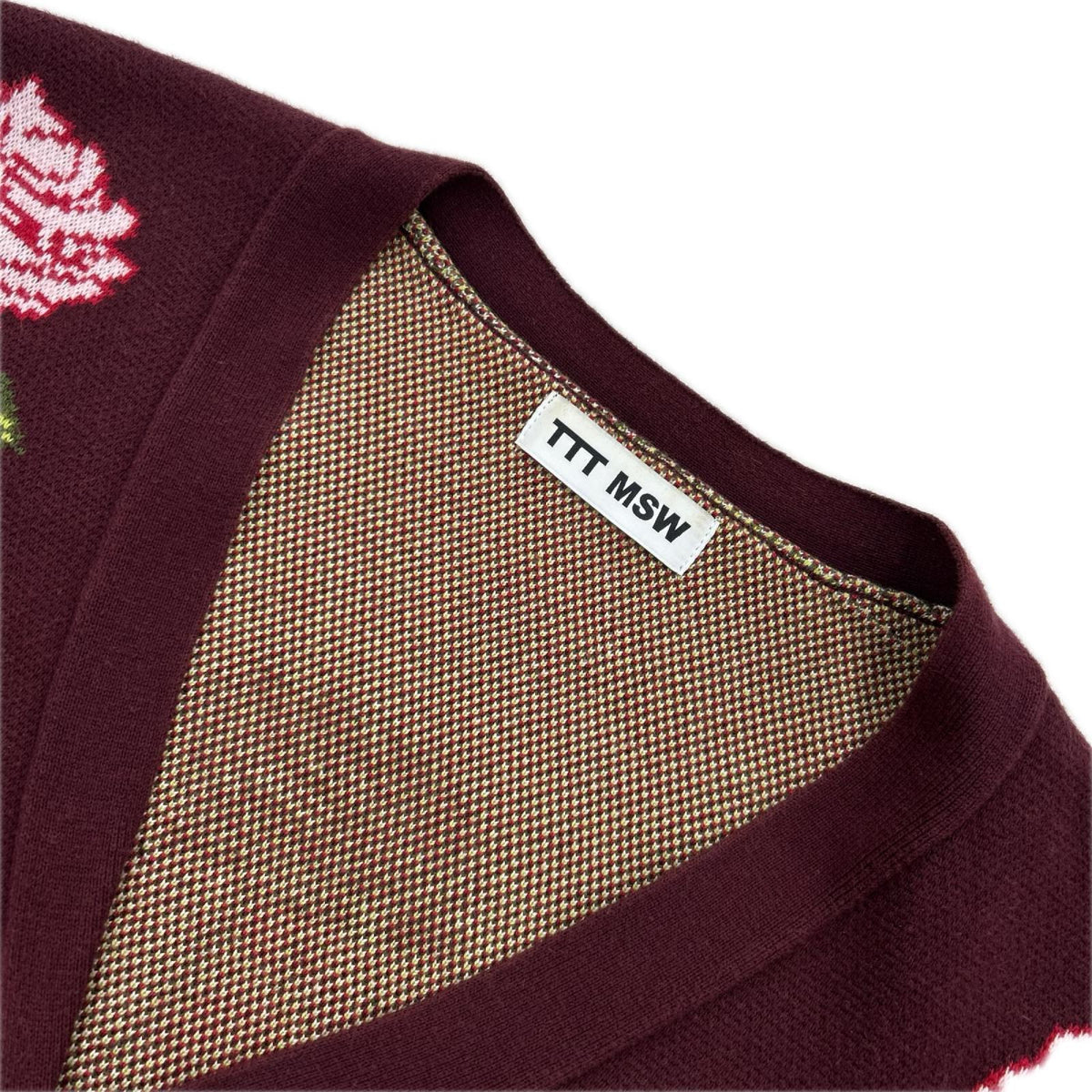 カーディガン 22AW Rose Jacquard Knit Cardigan（L） L