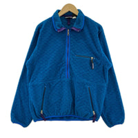 ジャケット 90s　usa製　ﾊｰﾌｼﾞｯﾌﾟﾌﾘｰｽ M ブルー