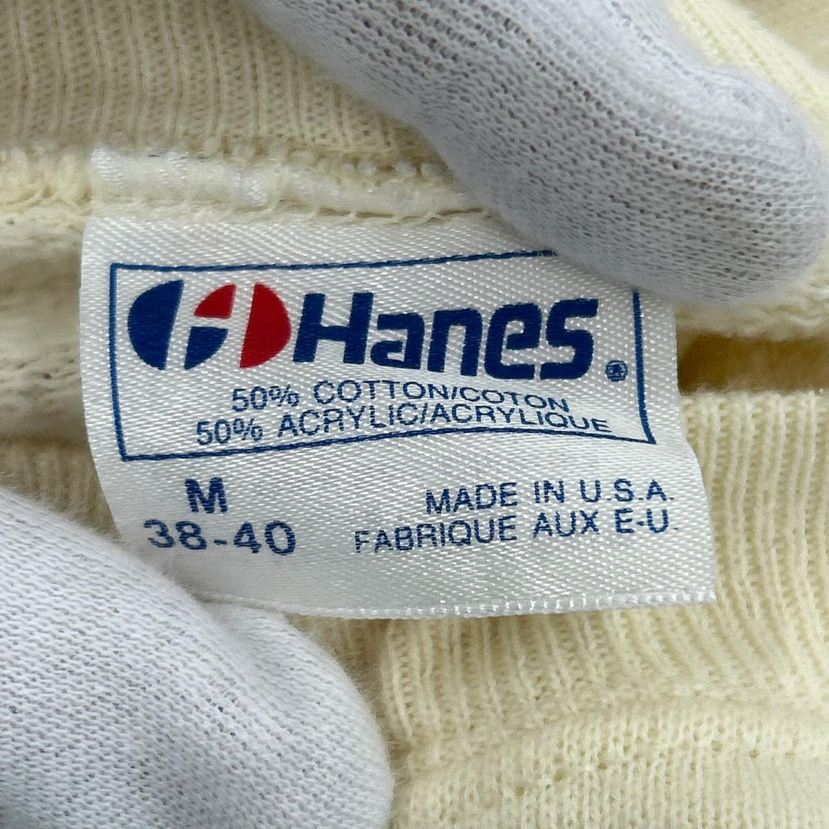 スウェット 1988 Hanes ﾗｸﾞﾗﾝｽｳｪｯﾄ ｵﾌﾎﾜｲﾄ M ホワイト