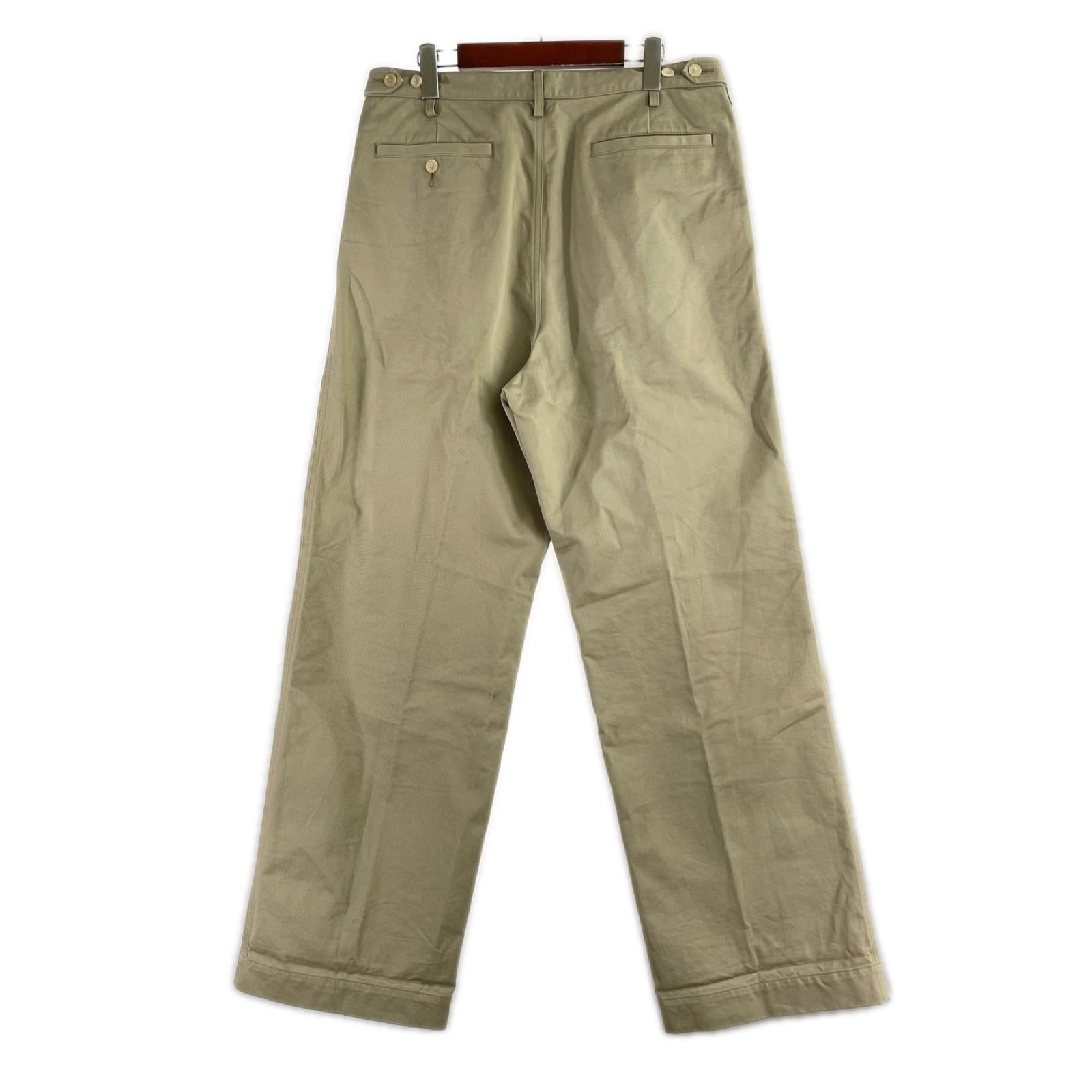 パンツ WASHED FINX CHINO ONE-TUCK PANTS (5) 5 ベージュ