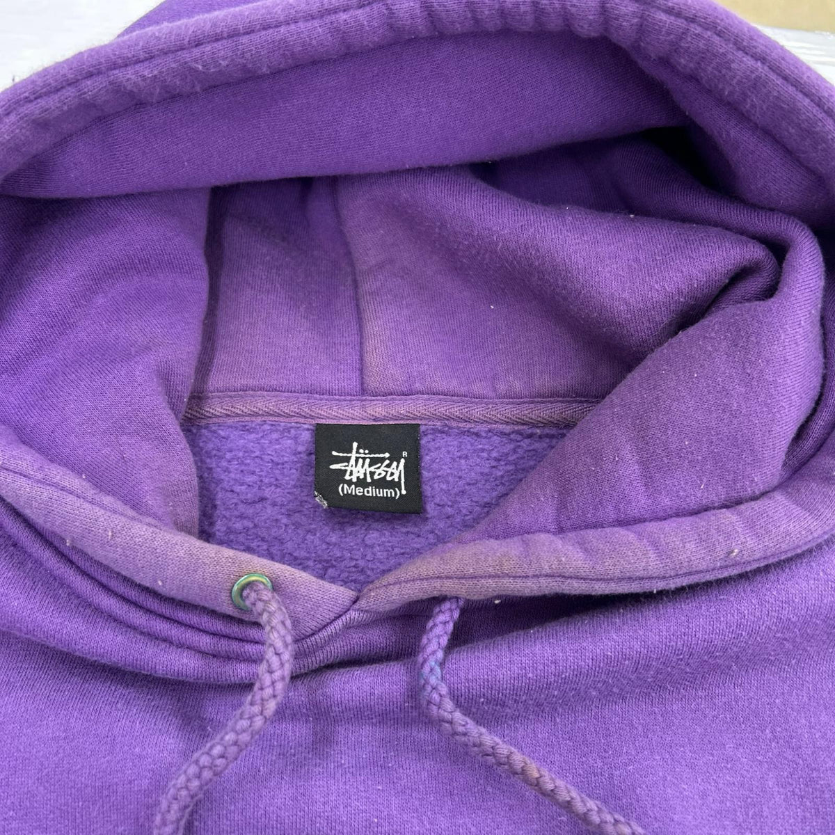 パーカー STUSSY 00S ﾛｺﾞﾌﾟﾘﾝﾄﾊﾟｰｶｰ M パープル