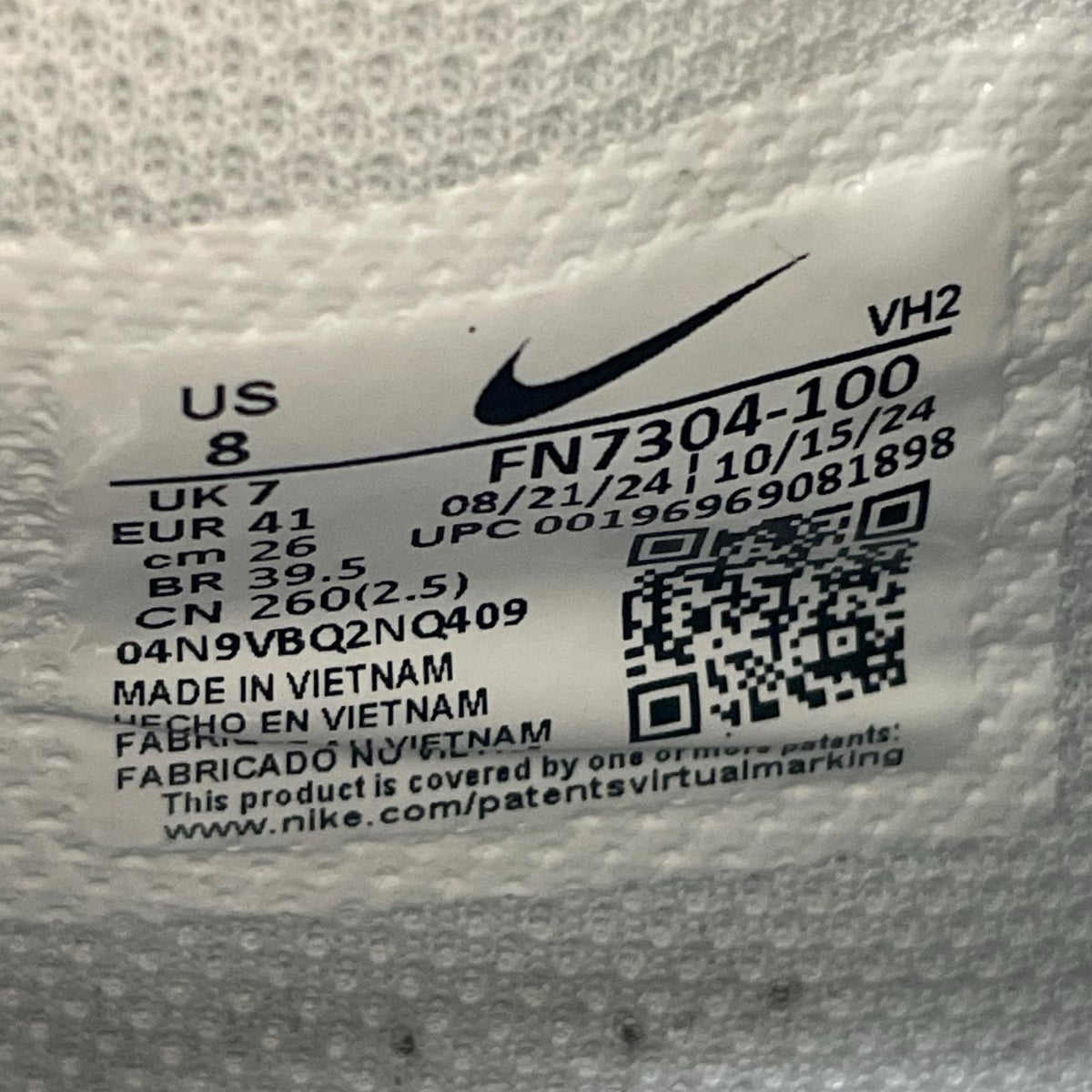 スニーカー NIKE Air Max Excee White Black 26㎝ 26cm (US8 UK7 1/2 EU42) ホワイト