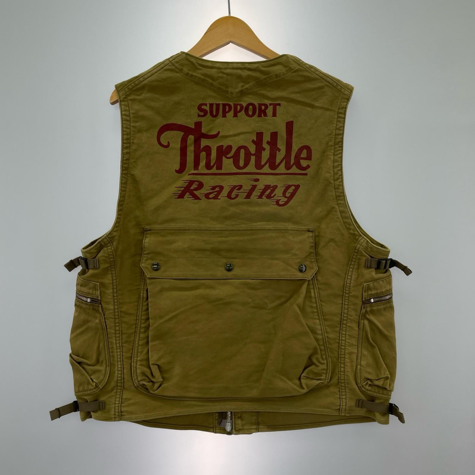 ジャケット "THROTTLE RACING"SLEEVELESS COAT 2521009 42 カーキ