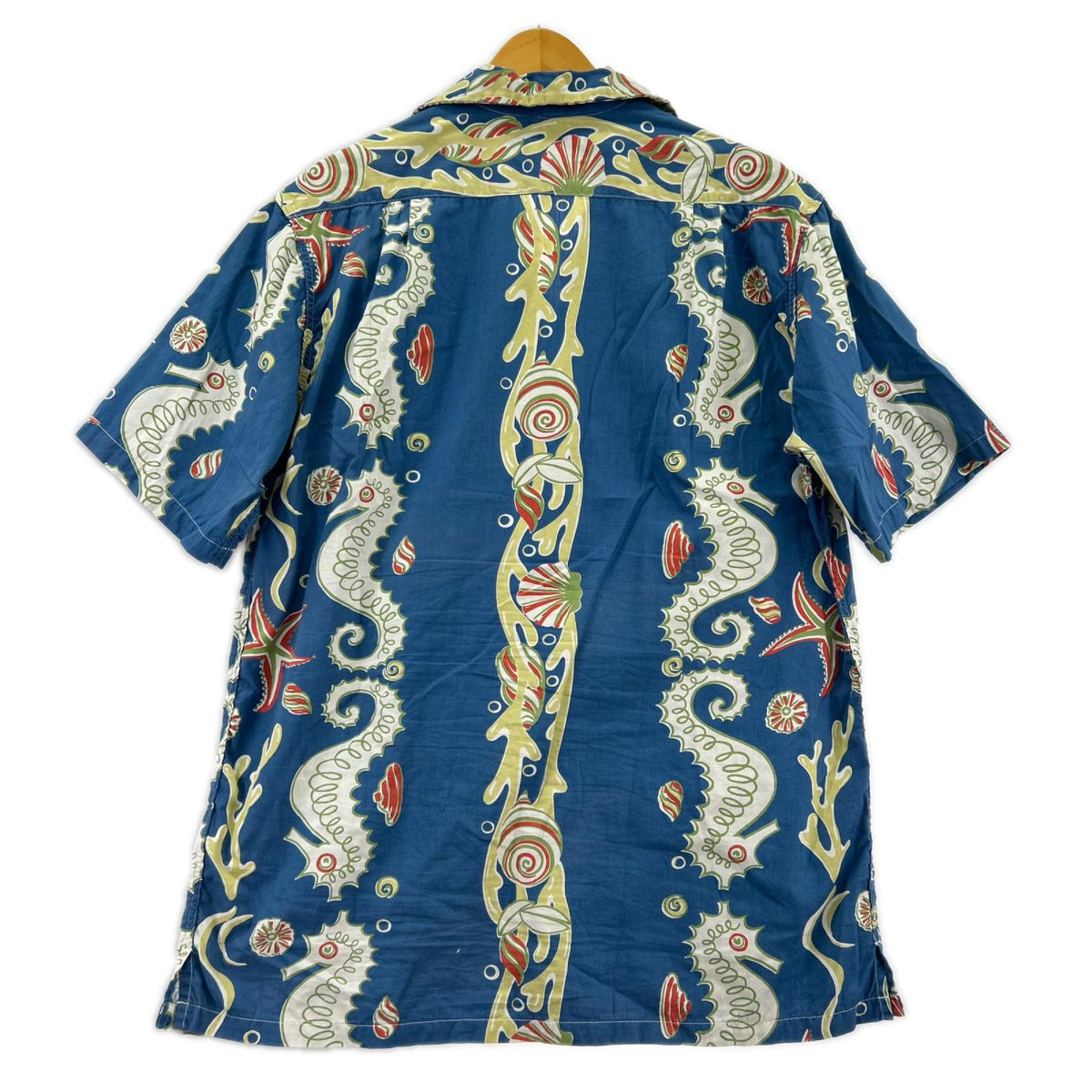 半袖シャツ Seahorse vs Starfish Print Shirt JG‐19 40 ブルー