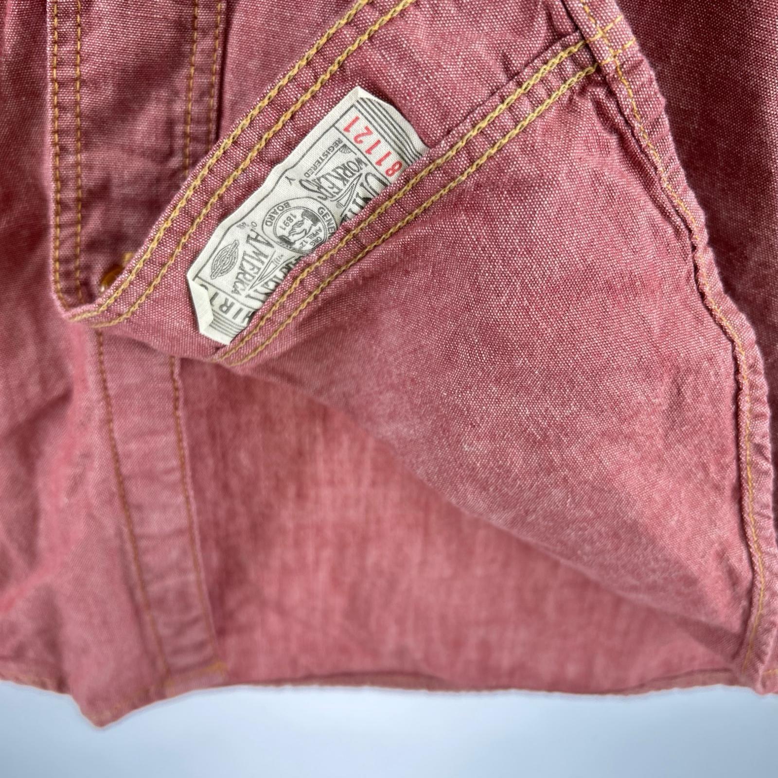 長袖シャツ SKID ROW RED CHAMBRAY SHIRT (16) 2333002 レッド