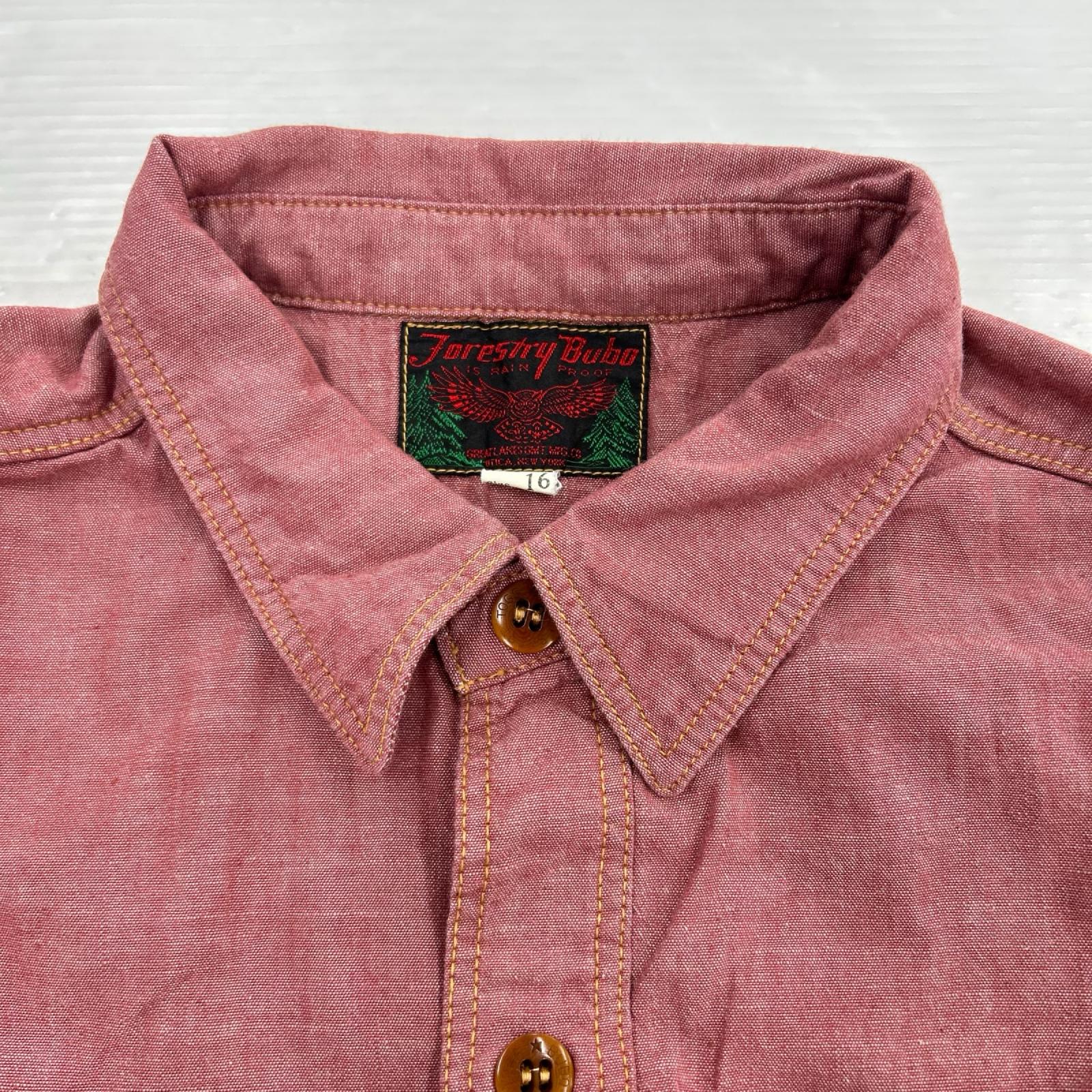 長袖シャツ SKID ROW RED CHAMBRAY SHIRT (16) 2333002 レッド