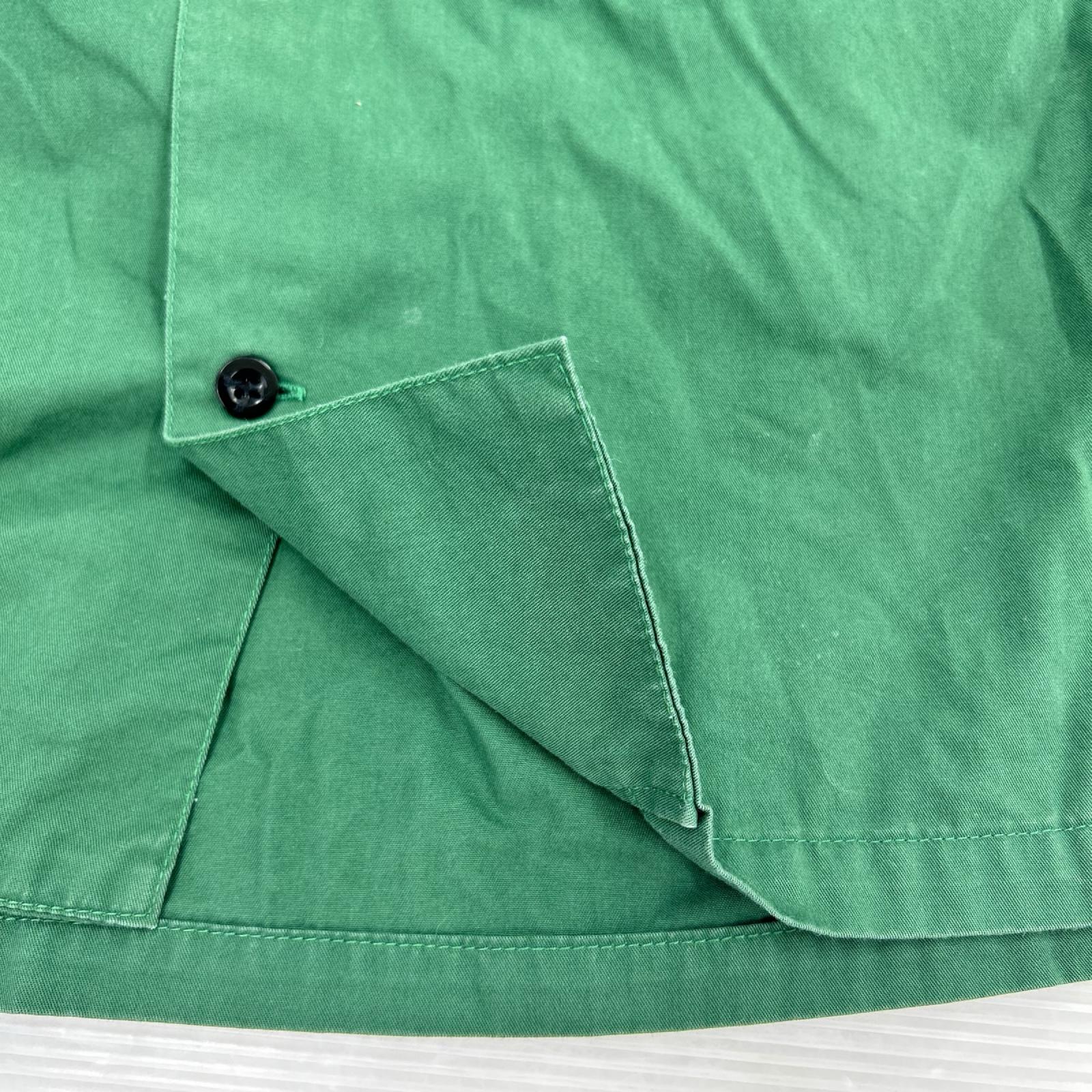半袖シャツ Cal OPEN-COLLARED SHIRT (16) グリーン