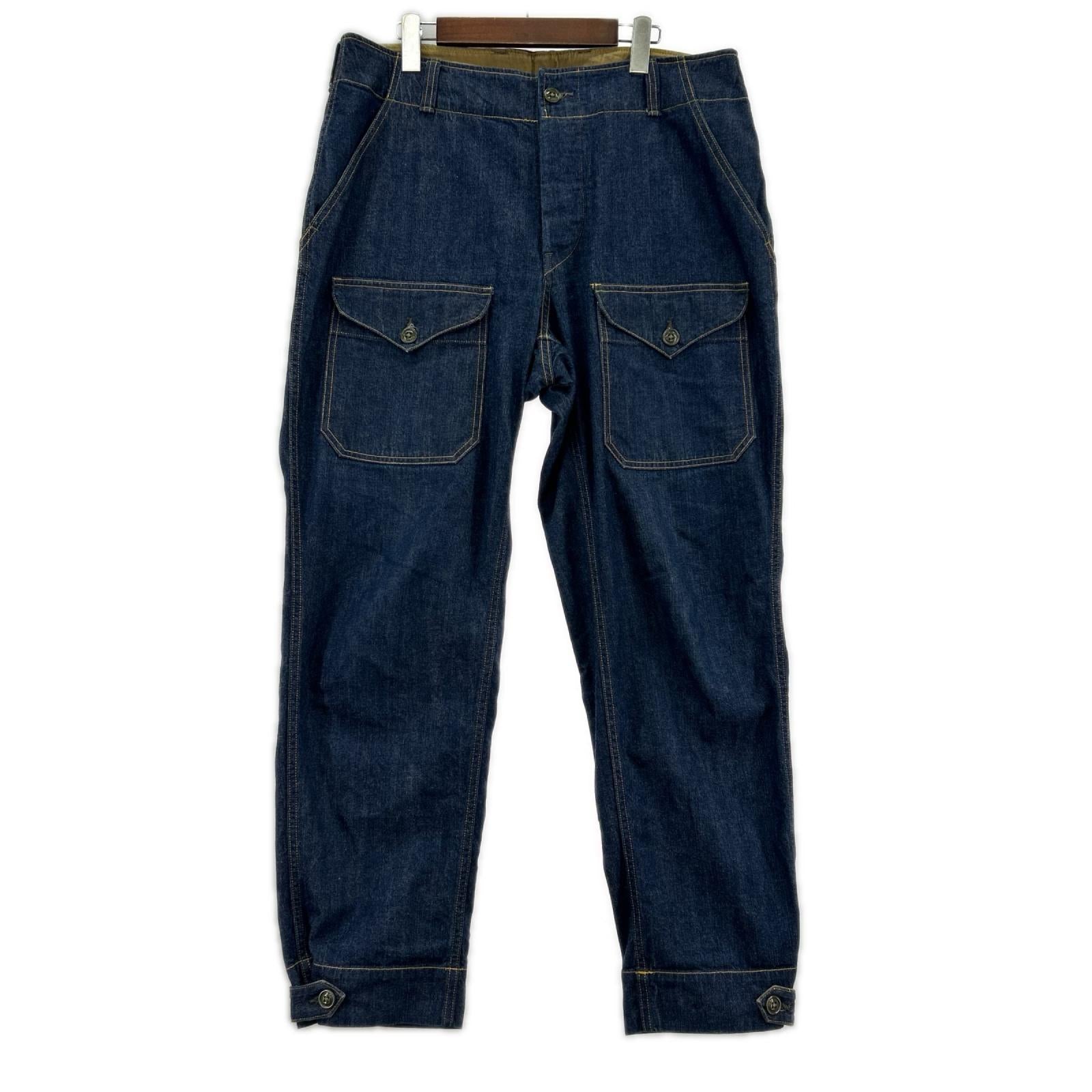 デニムパンツ S-8 AVIATORS TROUSERS DENIM (W35) 34 ネイビー