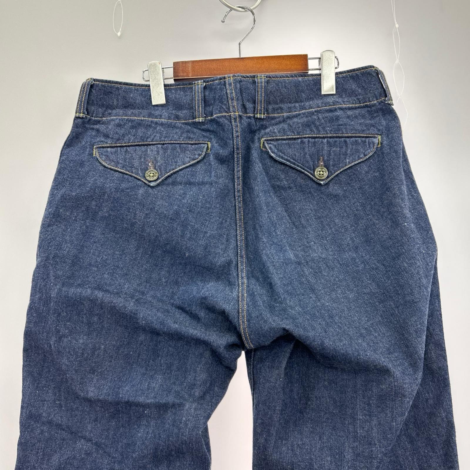 デニムパンツ S-8 AVIATORS TROUSERS DENIM (W35) 34 ネイビー