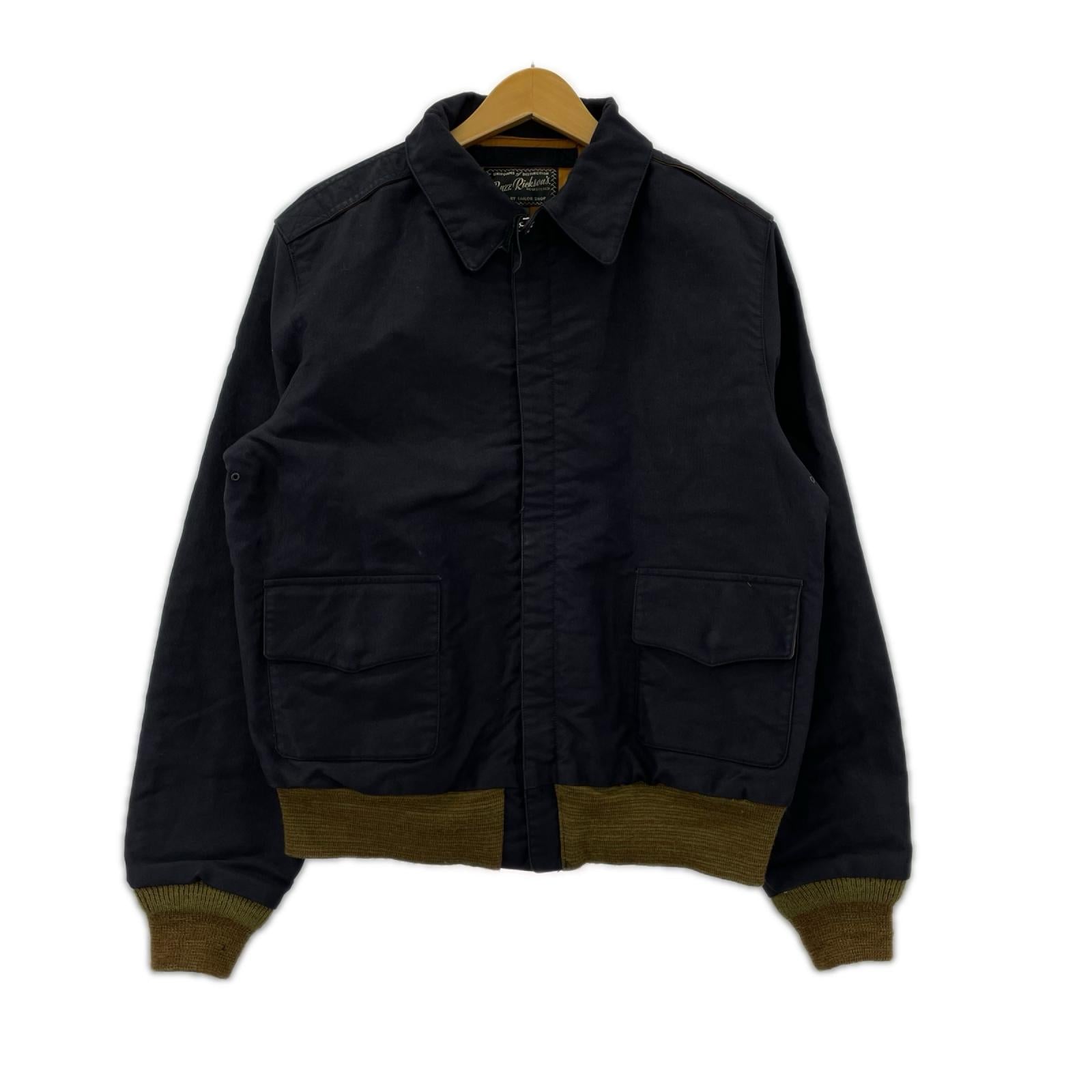 ミリタリージャケット AVIATION ASSOCIATES JUNGLE CLOTH A-2 40 ブラック