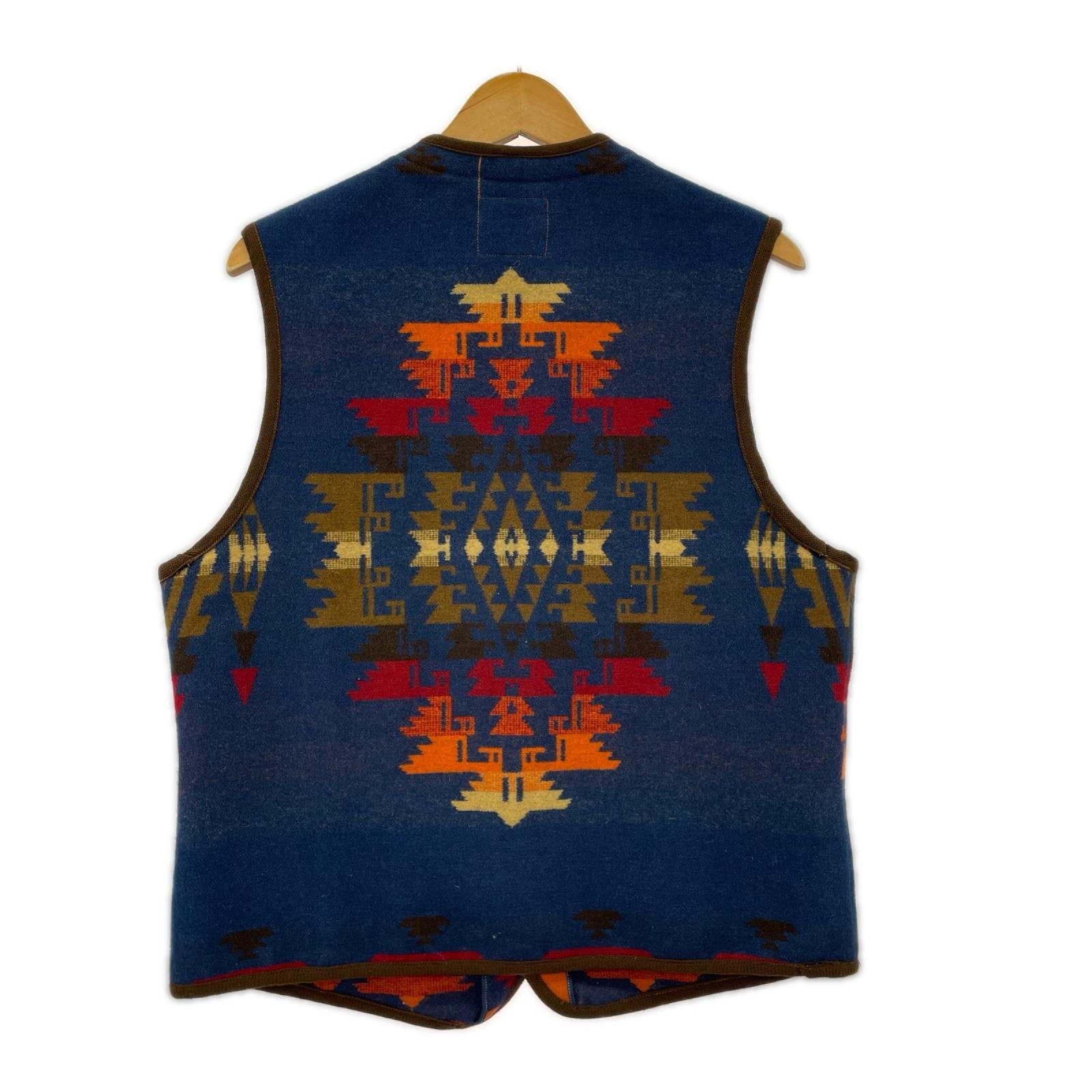 長袖シャツ SADDLEROCK VEST ネイティブ柄ベスト (42) 42 ネイビー