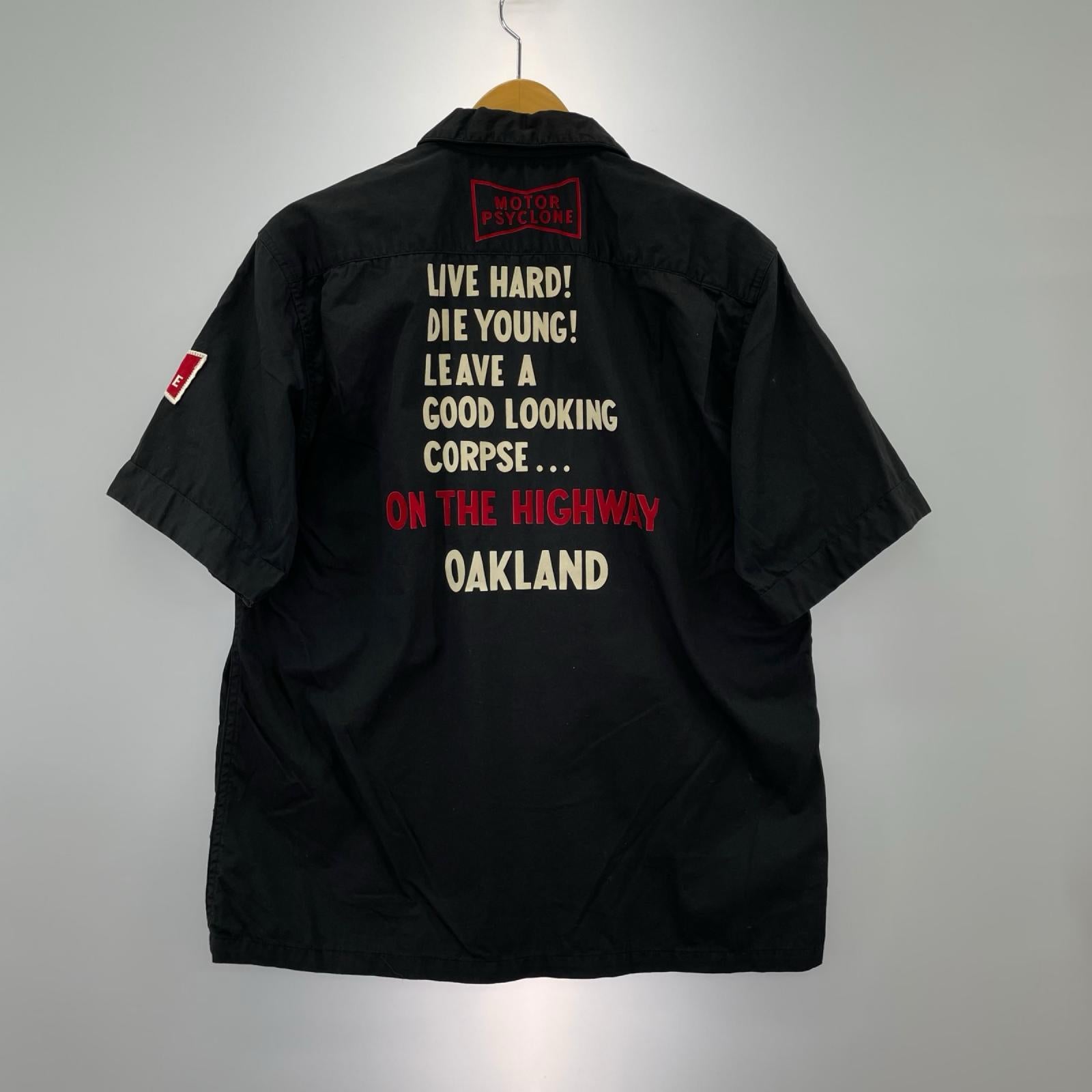 半袖シャツ Cal" OPEN-COLLARED SHORT SLEEVE SHIRT ブラック