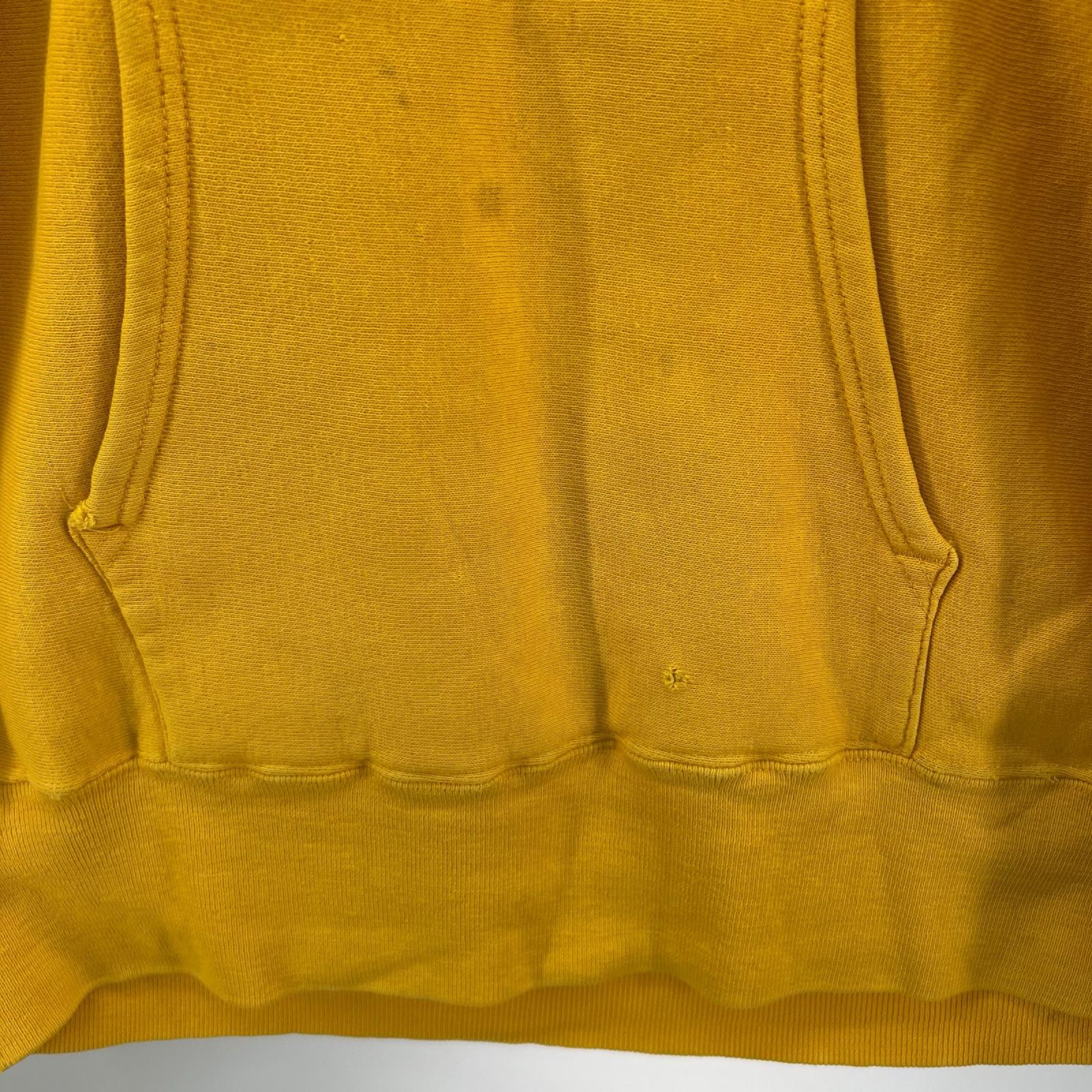 パーカー 70s 青単色ﾀｸﾞ ﾘﾊﾞｰｽｳｨｰﾌﾞ 黄色 (XL) イエロー
