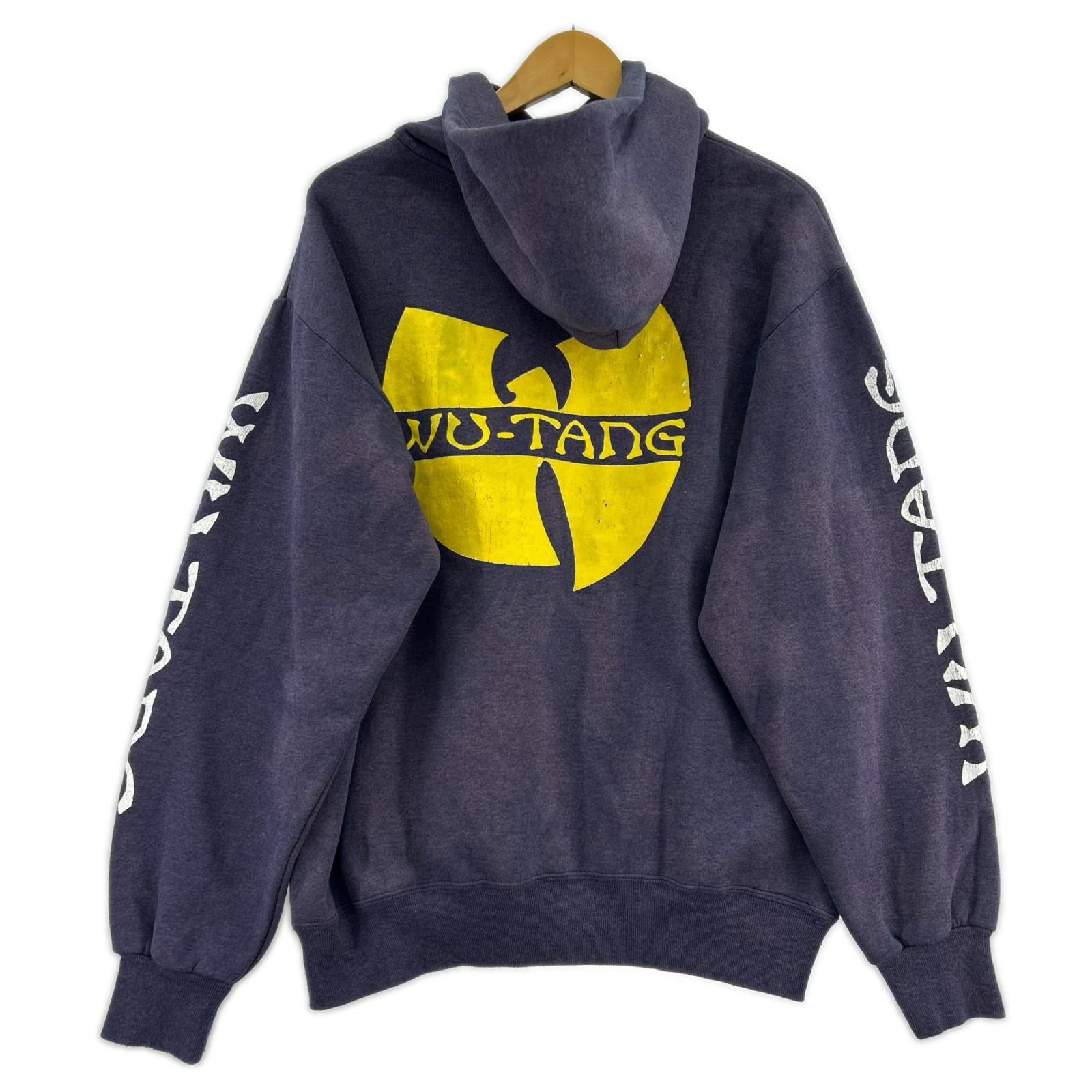 半袖Ｔシャツ WU-TANG CLAN 袖ﾌﾟﾘﾝﾄ 両面ﾛｺﾞ 紫 (M) M パープル
