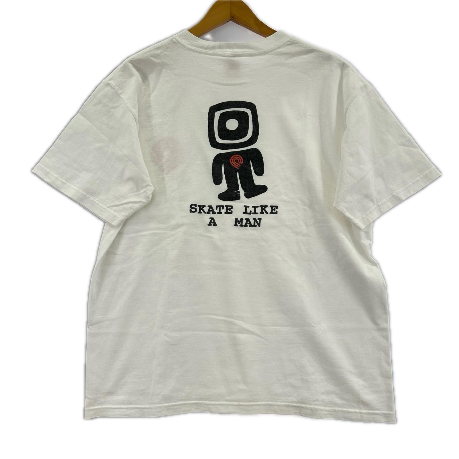 半袖Ｔシャツ POWELL PERALTA SKATE LIKE A MAN 白 (M) M ホワイト