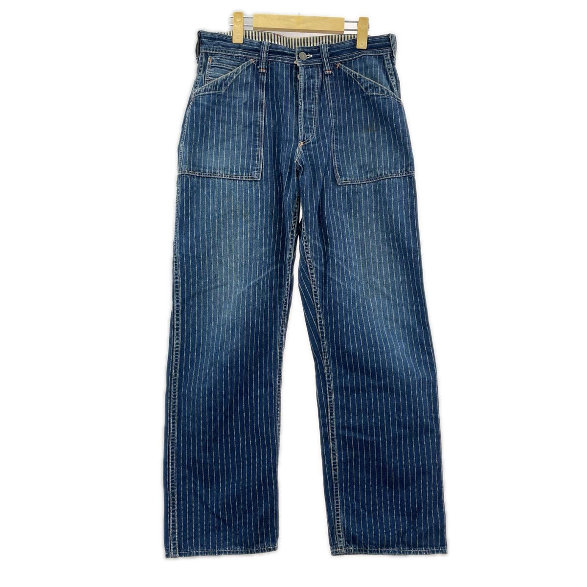 パンツ BOOTLEGGERS ウォバッシュ シンチバック パンツ 紺 ネイビー